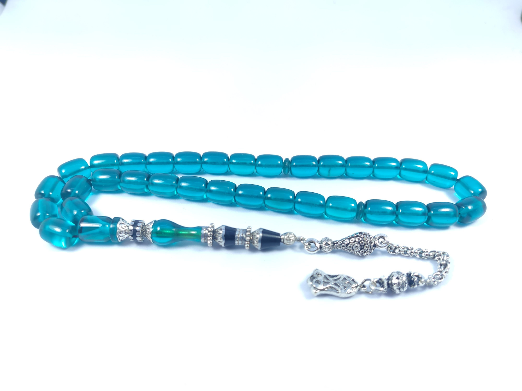 475 Ayar Gümüş Püskül 475 Ayar Gümüş Nakkaş Zar Kehribar Sertifikalı 9513