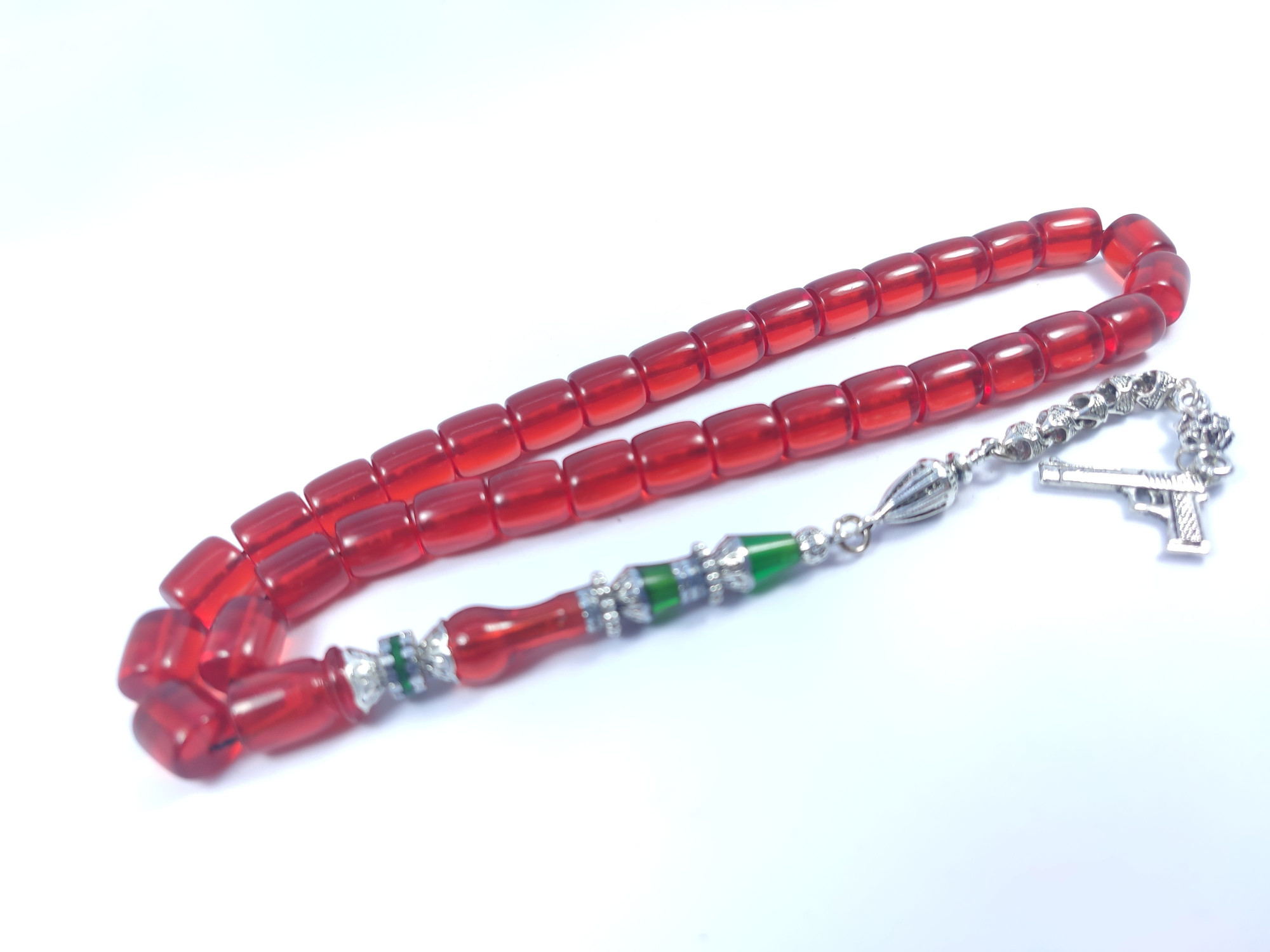 475 Ayar Gümüş Püskül 475 Ayar Gümüş Nakkaş Zar Kehribar Sertifikalı 9515