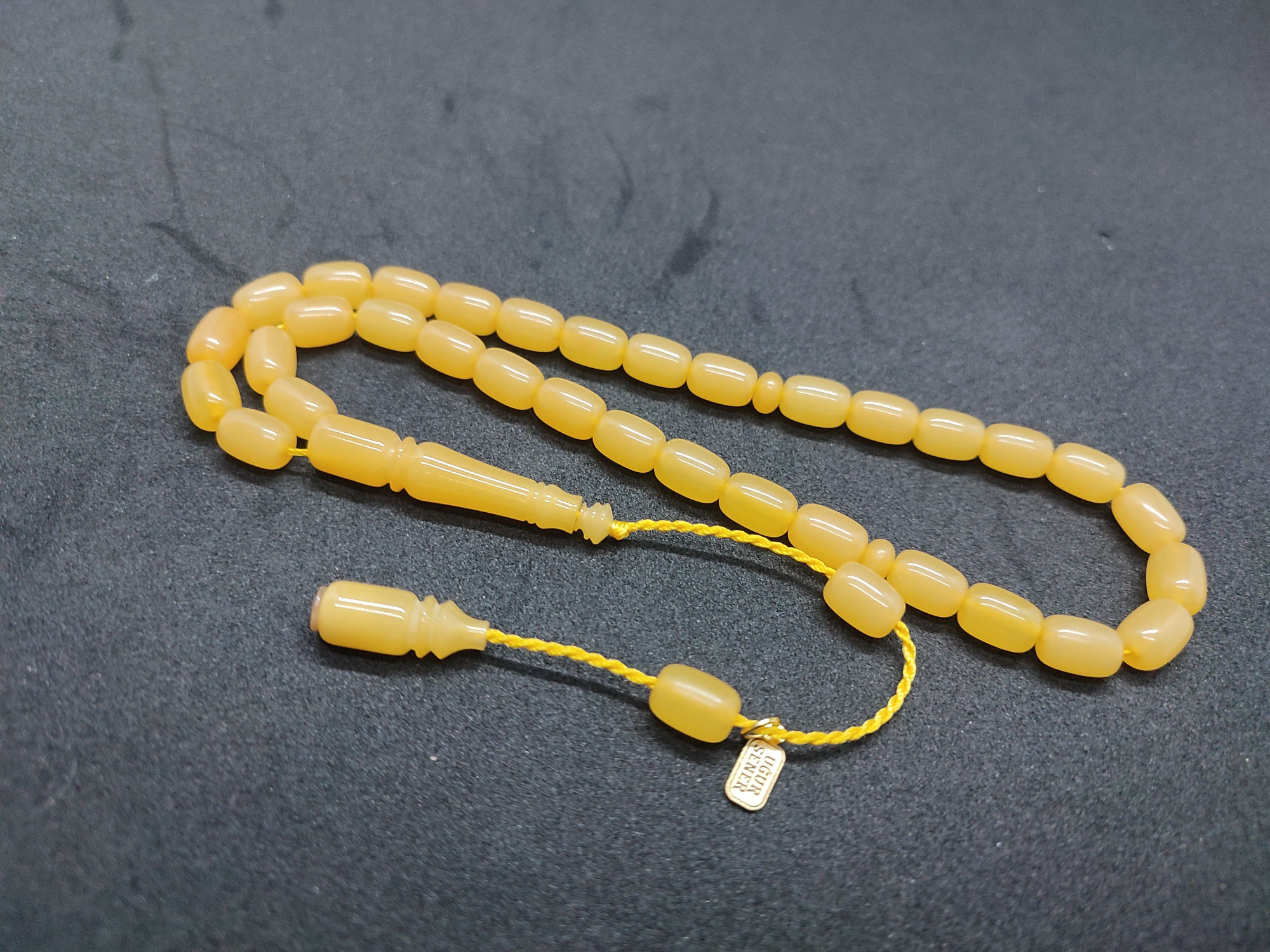 Uğur Şener Usta Eseri El Boy Çift Zımpara Çift Cilalı Sıkma Kehribar Sertifikalı 9517 küçük resim 3