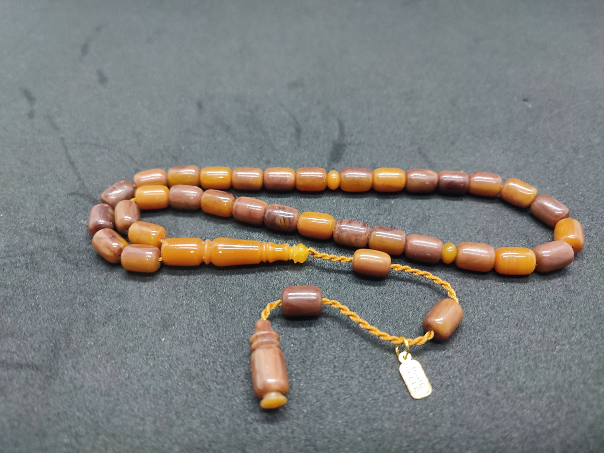 Uğur Şener Usta Eseri El Boy Çift Zımpara Çift Cilalı Sıkma Kehribar Sertifikalı 9520