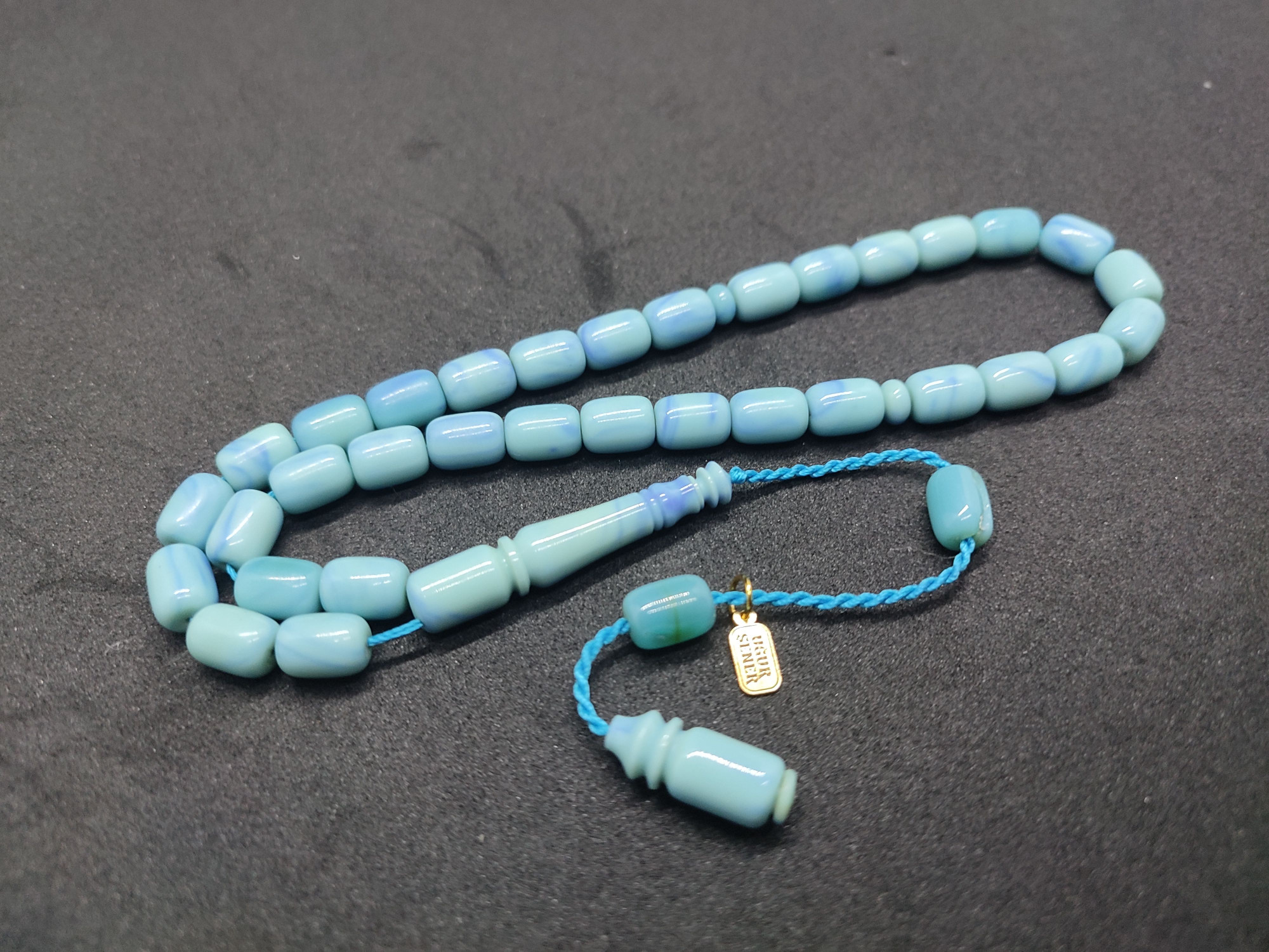 Uğur Şener Usta Eseri El Boy Çift Zımpara Çift Cilalı Sıkma Kehribar Sertifikalı 9521