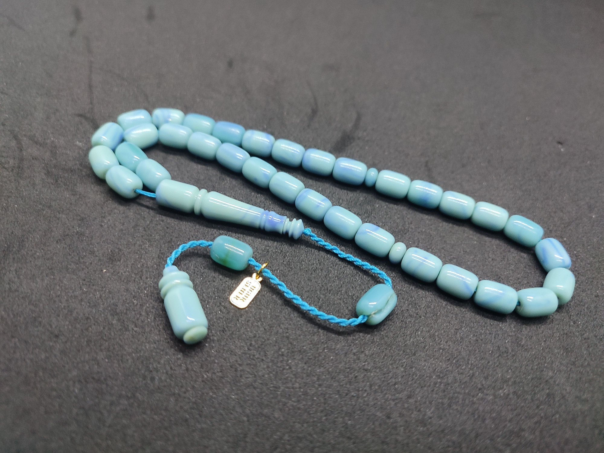 Uğur Şener Usta Eseri El Boy Çift Zımpara Çift Cilalı Sıkma Kehribar Sertifikalı 9521 küçük resim 3