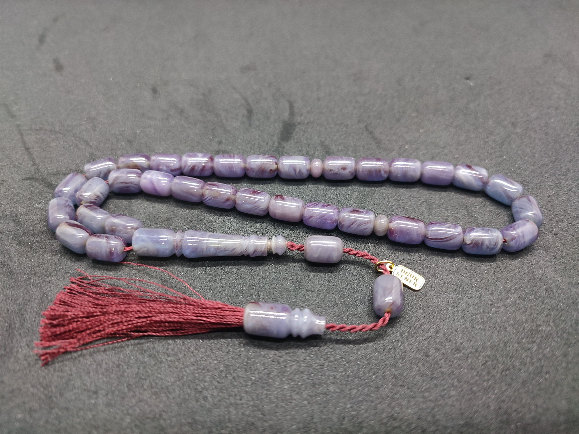 Uğur Şener Usta Eseri El Boy Çift Zımpara Çift Cilalı Sıkma Kehribar Sertifikalı 9522 küçük resim 2