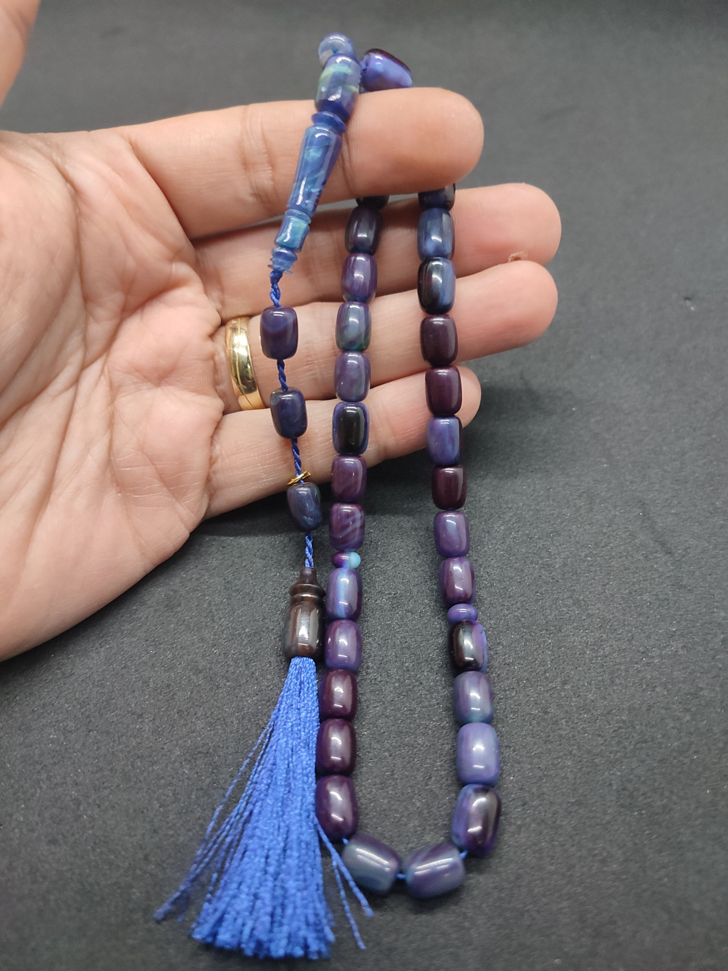 Uğur Şener Usta Eseri El Boy Çift Zımpara Çift Cilalı Sıkma Kehribar Sertifikalı 9524 küçük resim 4