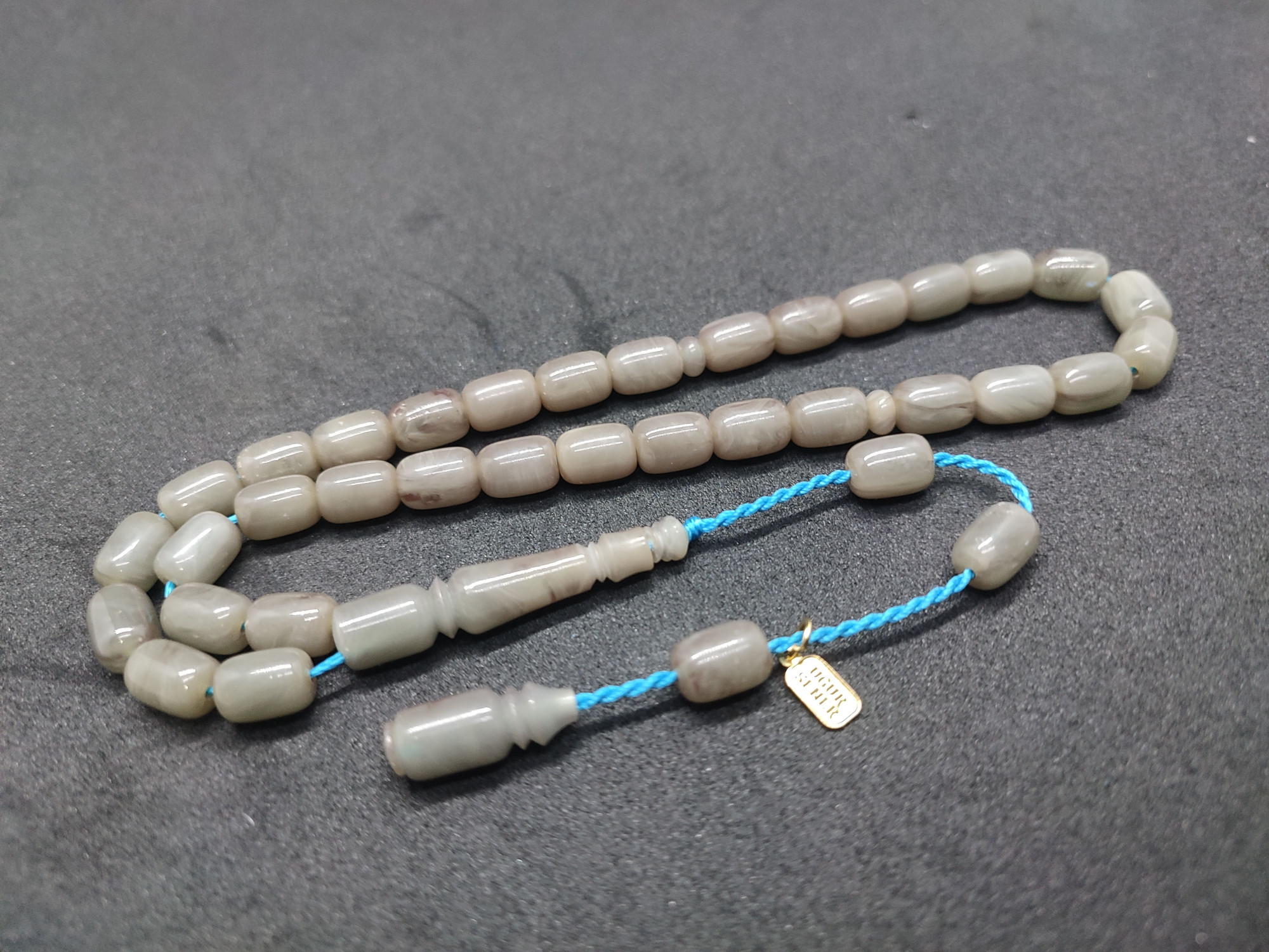 Uğur Şener Usta Eseri El Boy Çift Zımpara Çift Cilalı Sıkma Kehribar Sertifikalı 9525 küçük resim 2