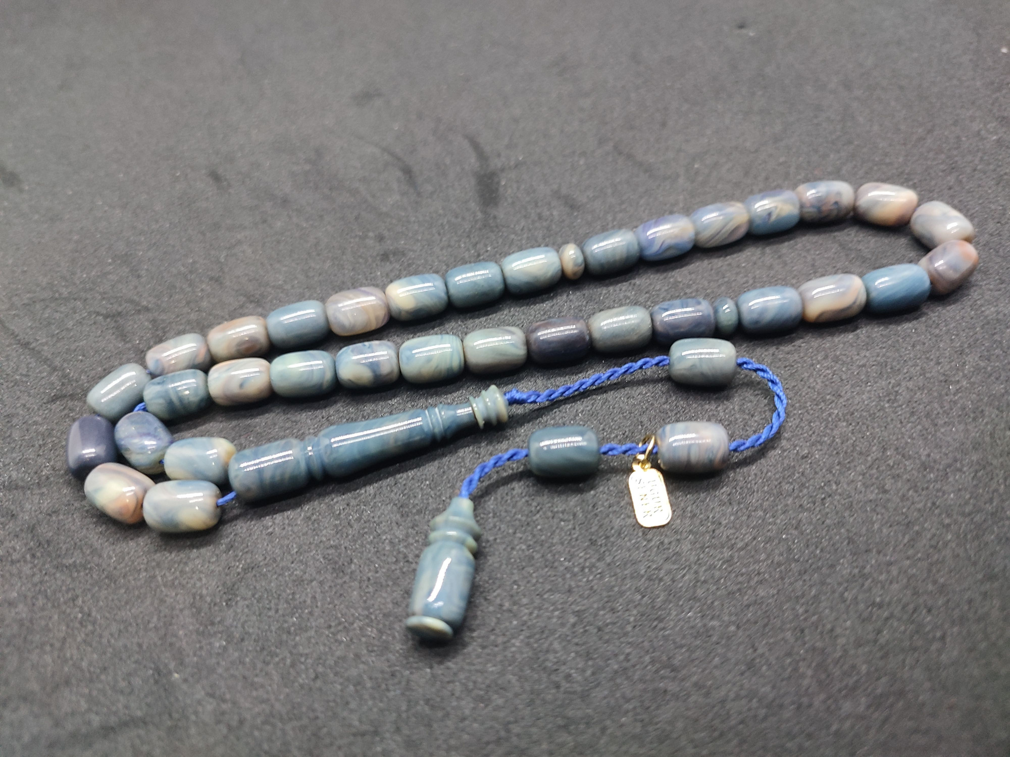 Uğur Şener Usta Eseri El Boy Çift Zımpara Çift Cilalı Sıkma Kehribar Sertifikalı 9526