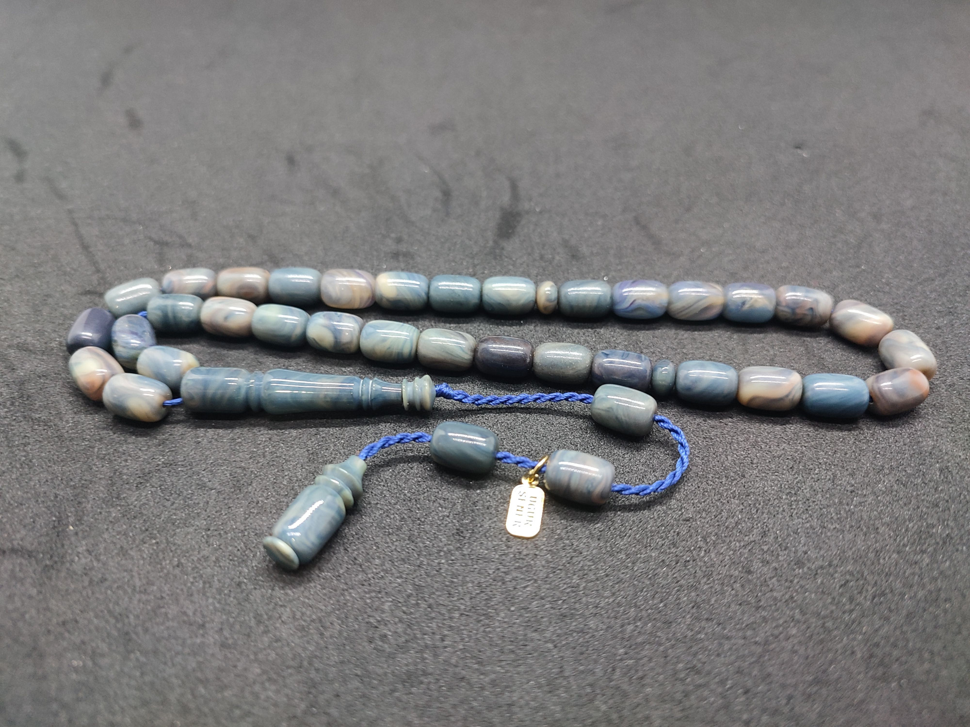 Uğur Şener Usta Eseri El Boy Çift Zımpara Çift Cilalı Sıkma Kehribar Sertifikalı 9526 küçük resim 2