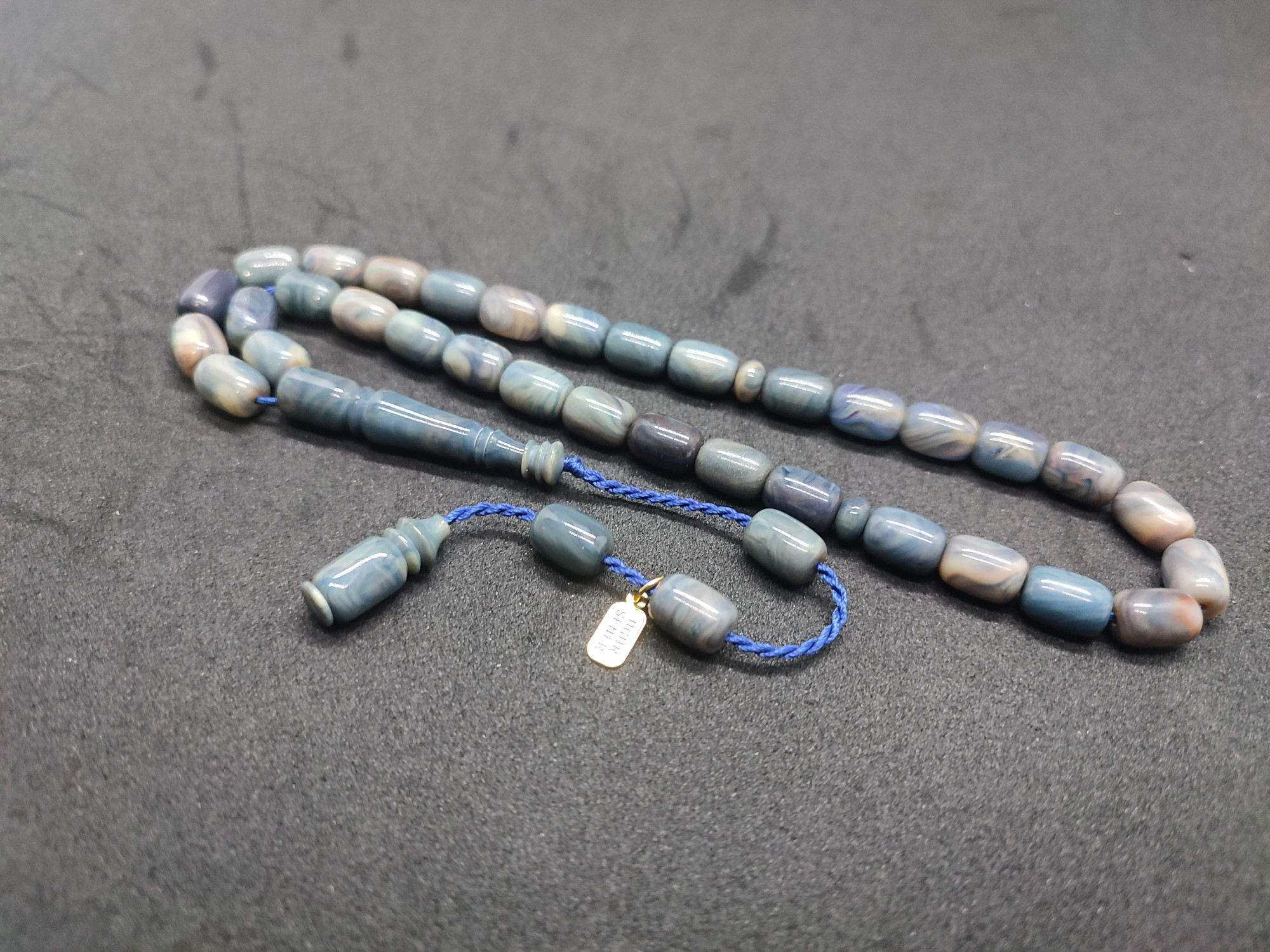 Uğur Şener Usta Eseri El Boy Çift Zımpara Çift Cilalı Sıkma Kehribar Sertifikalı 9526 küçük resim 4