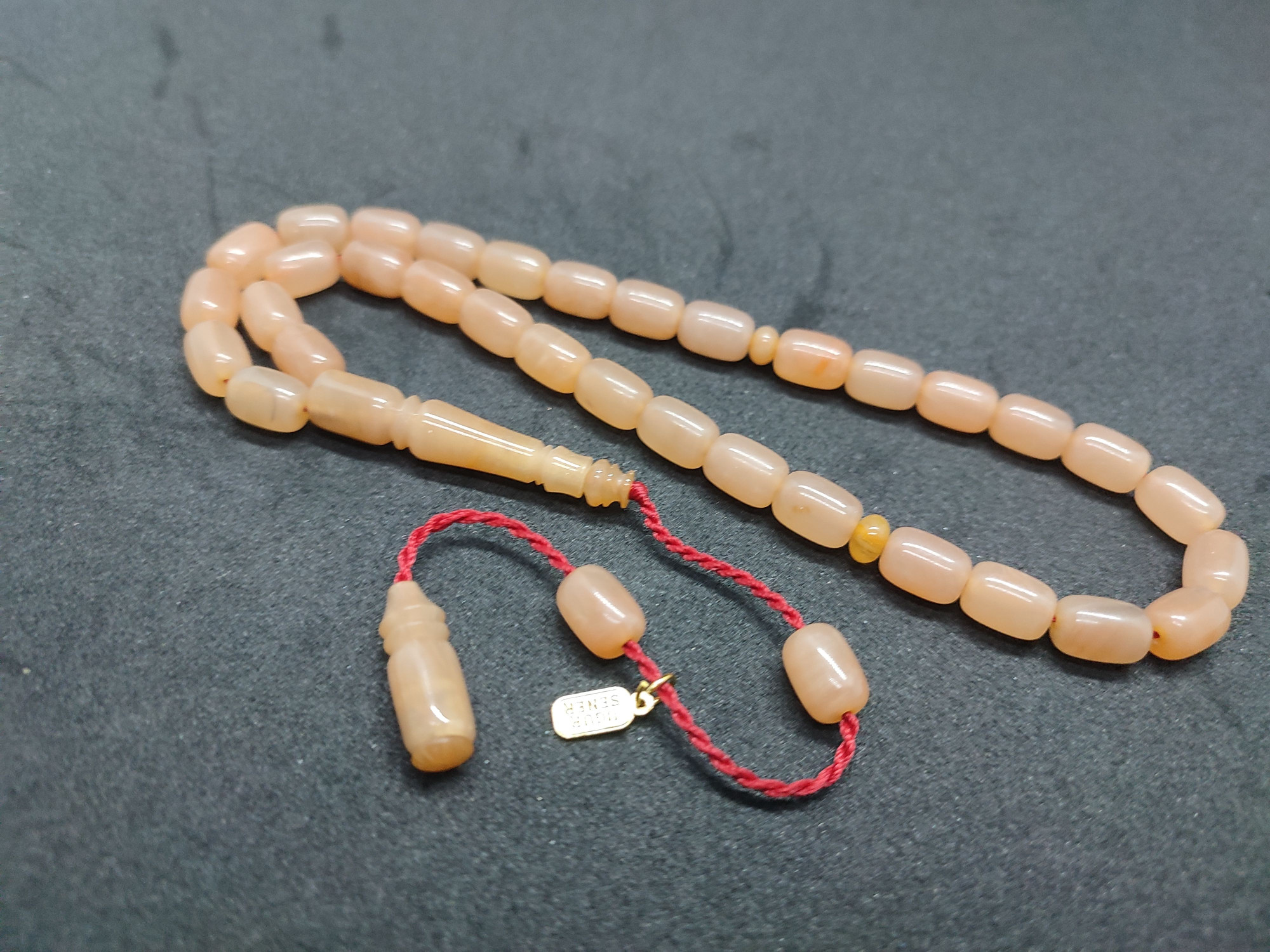 Uğur Şener Usta Eseri El Boy Çift Zımpara Çift Cilalı Sıkma Kehribar Sertifikalı 9527 küçük resim 4