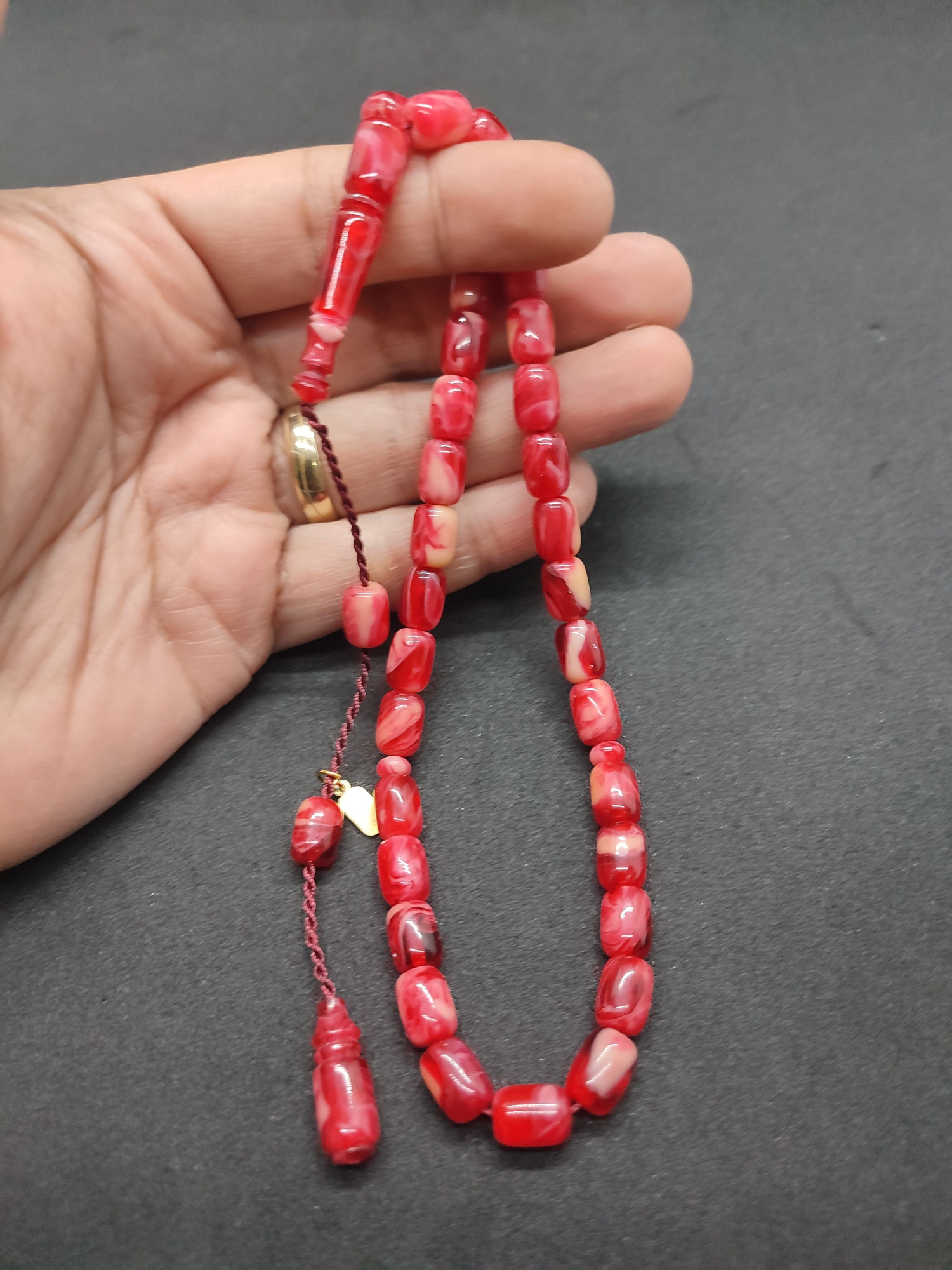 Uğur Şener Usta Eseri El Boy Çift Zımpara Çift Cilalı Sıkma Kehribar Sertifikalı 9528 küçük resim 4