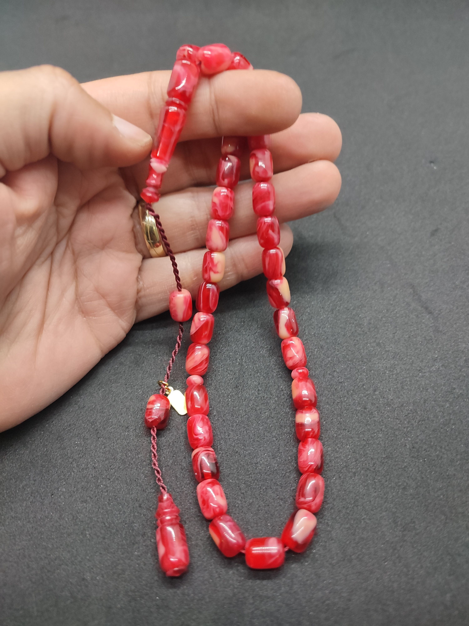 Uğur Şener Usta Eseri El Boy Çift Zımpara Çift Cilalı Sıkma Kehribar Sertifikalı 9528 küçük resim 5