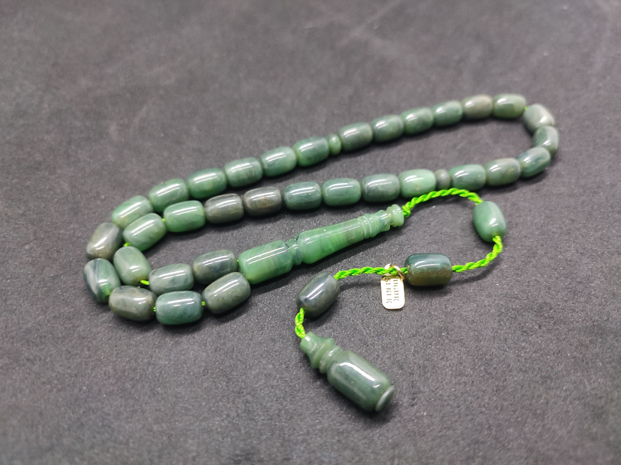 Uğur Şener Usta Eseri El Boy Çift Zımpara Çift Cilalı Sıkma Kehribar Sertifikalı 9531