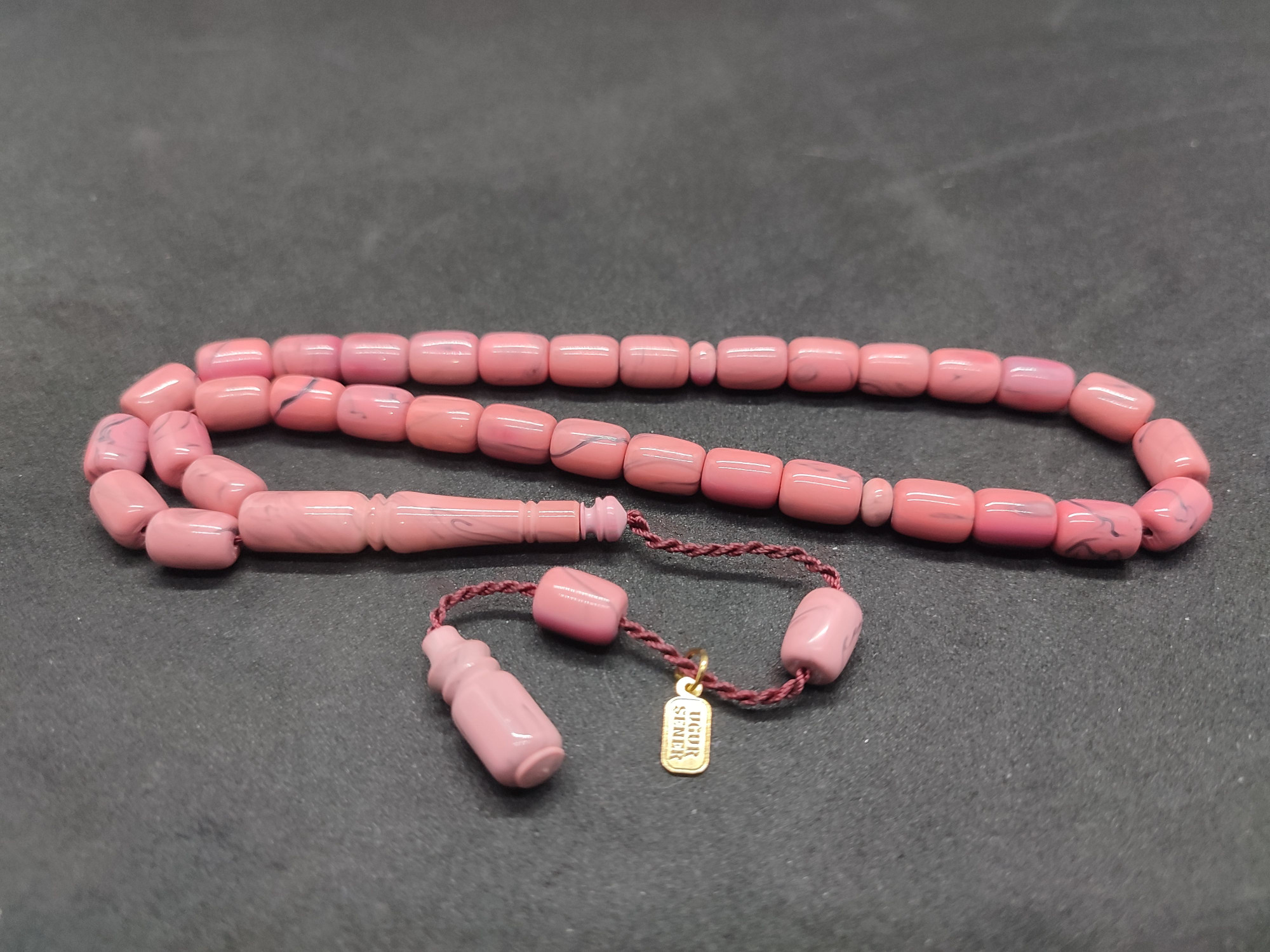 Uğur Şener Usta Eseri El Boy Çift Zımpara Çift Cilalı Sıkma Kehribar Sertifikalı 9533