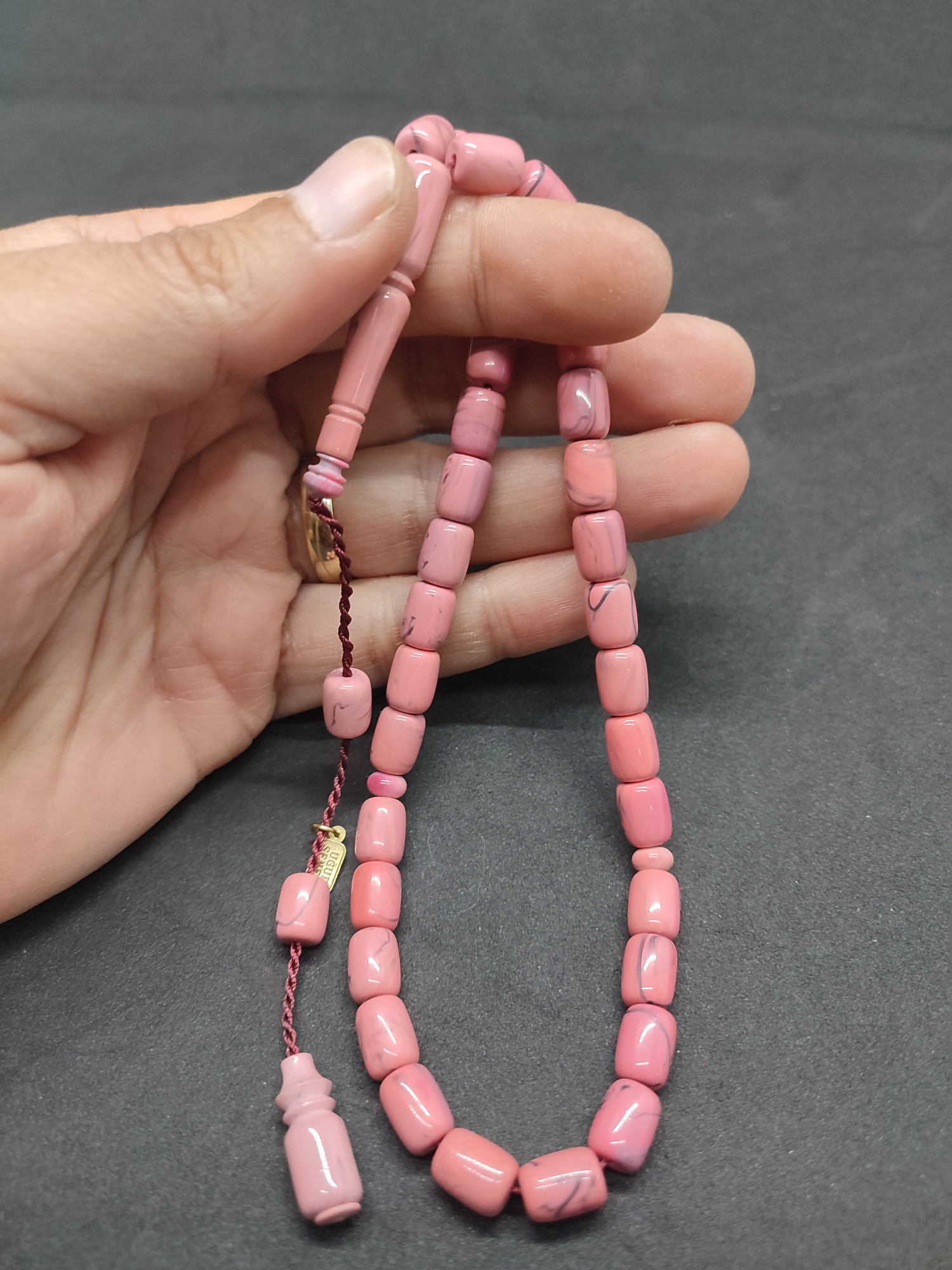 Uğur Şener Usta Eseri El Boy Çift Zımpara Çift Cilalı Sıkma Kehribar Sertifikalı 9533 küçük resim 5