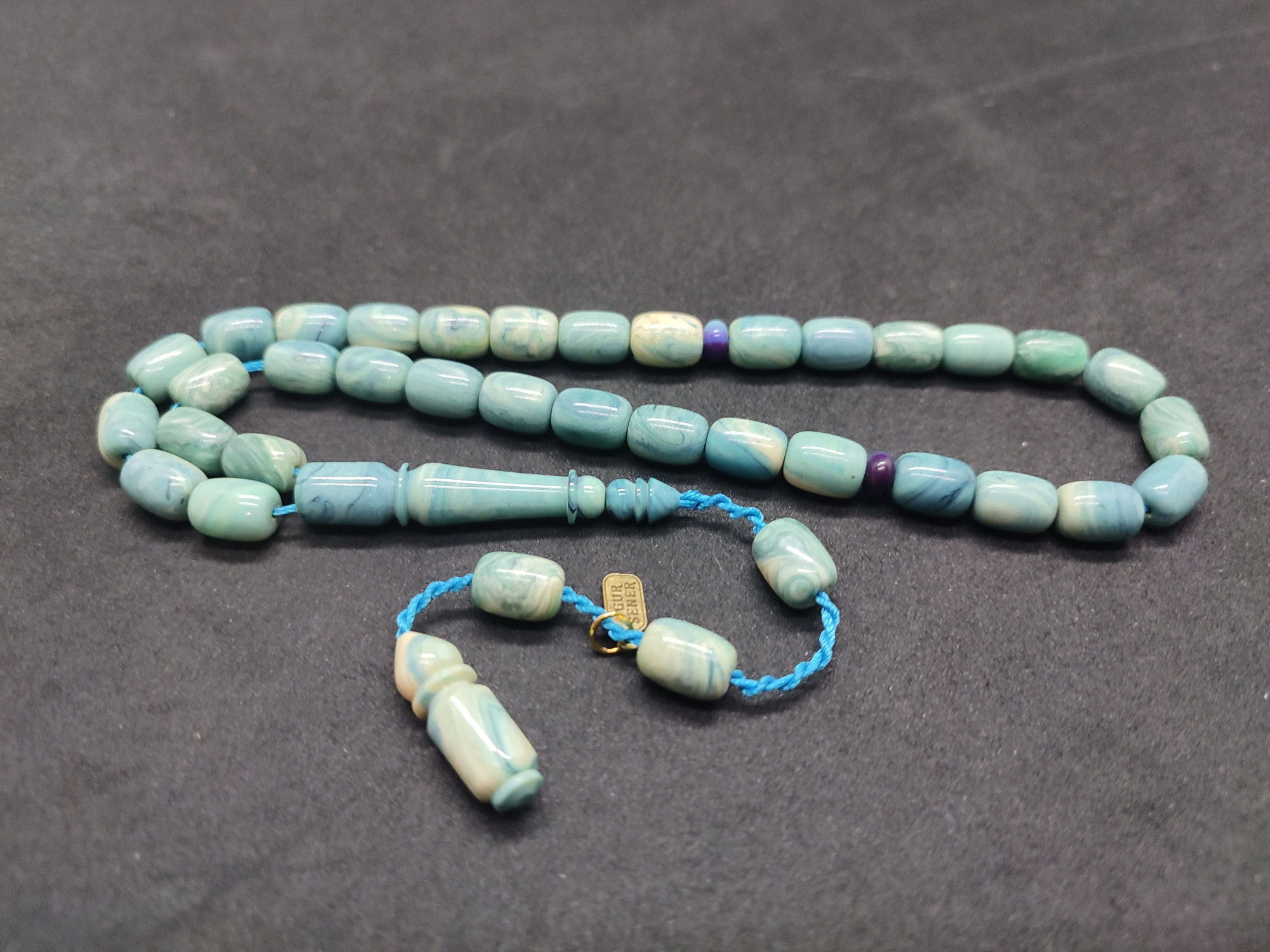 Uğur Şener Usta Eseri El Boy Çift Zımpara Çift Cilalı Sıkma Kehribar Sertifikalı 9534