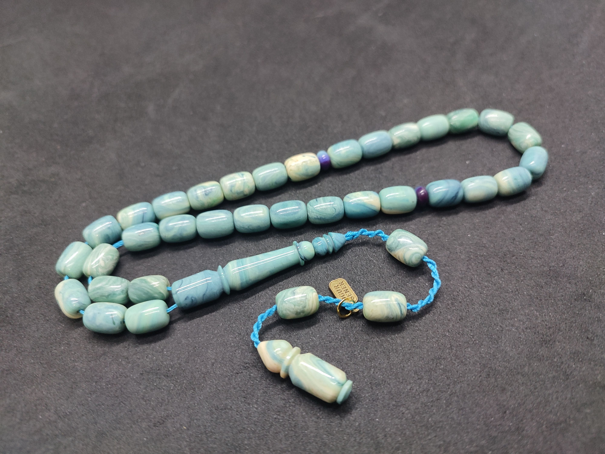 Uğur Şener Usta Eseri El Boy Çift Zımpara Çift Cilalı Sıkma Kehribar Sertifikalı 9534 küçük resim 2