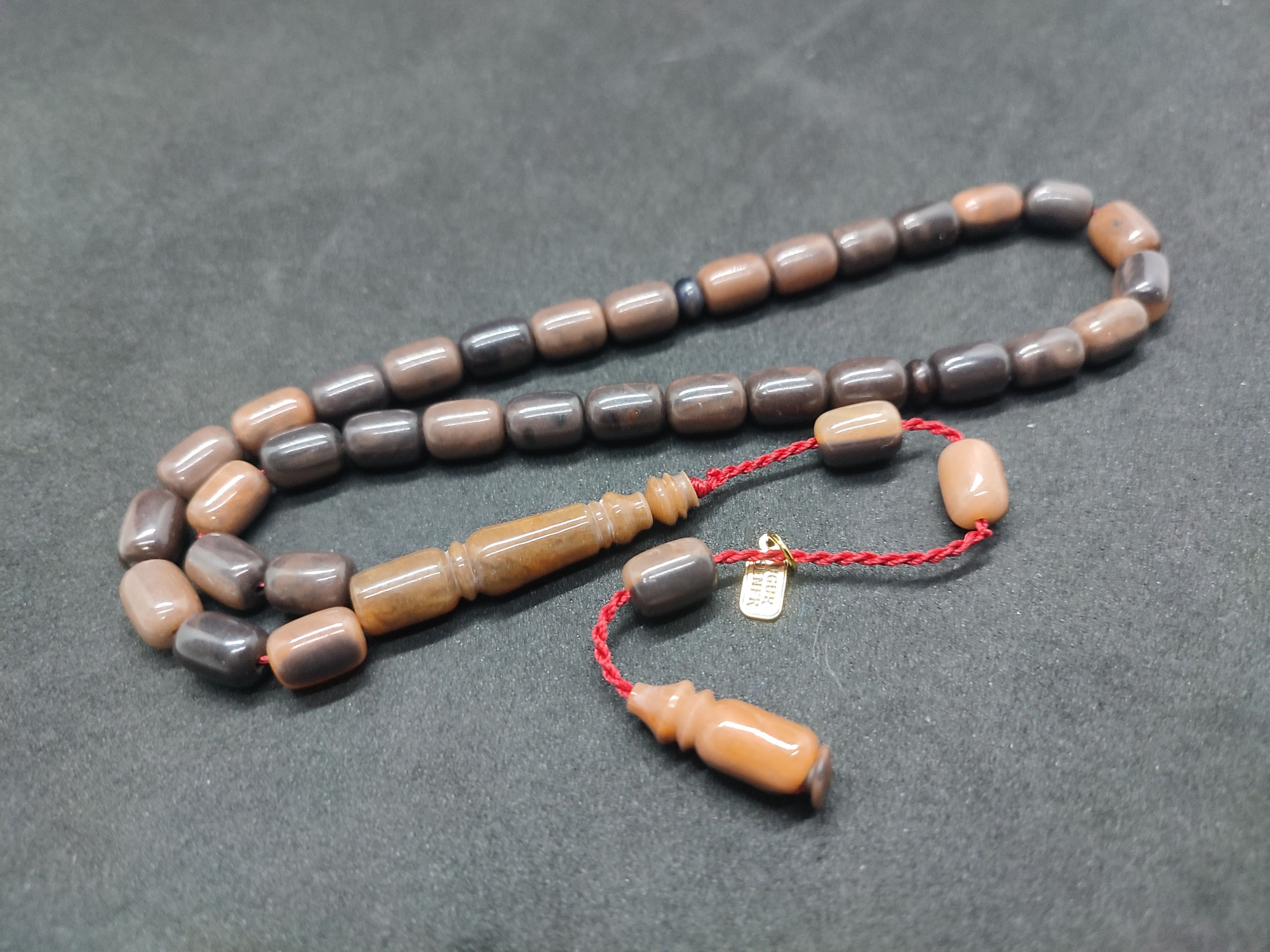 Uğur Şener Usta Eseri El Boy Çift Zımpara Çift Cilalı Sıkma Kehribar Sertifikalı 9535