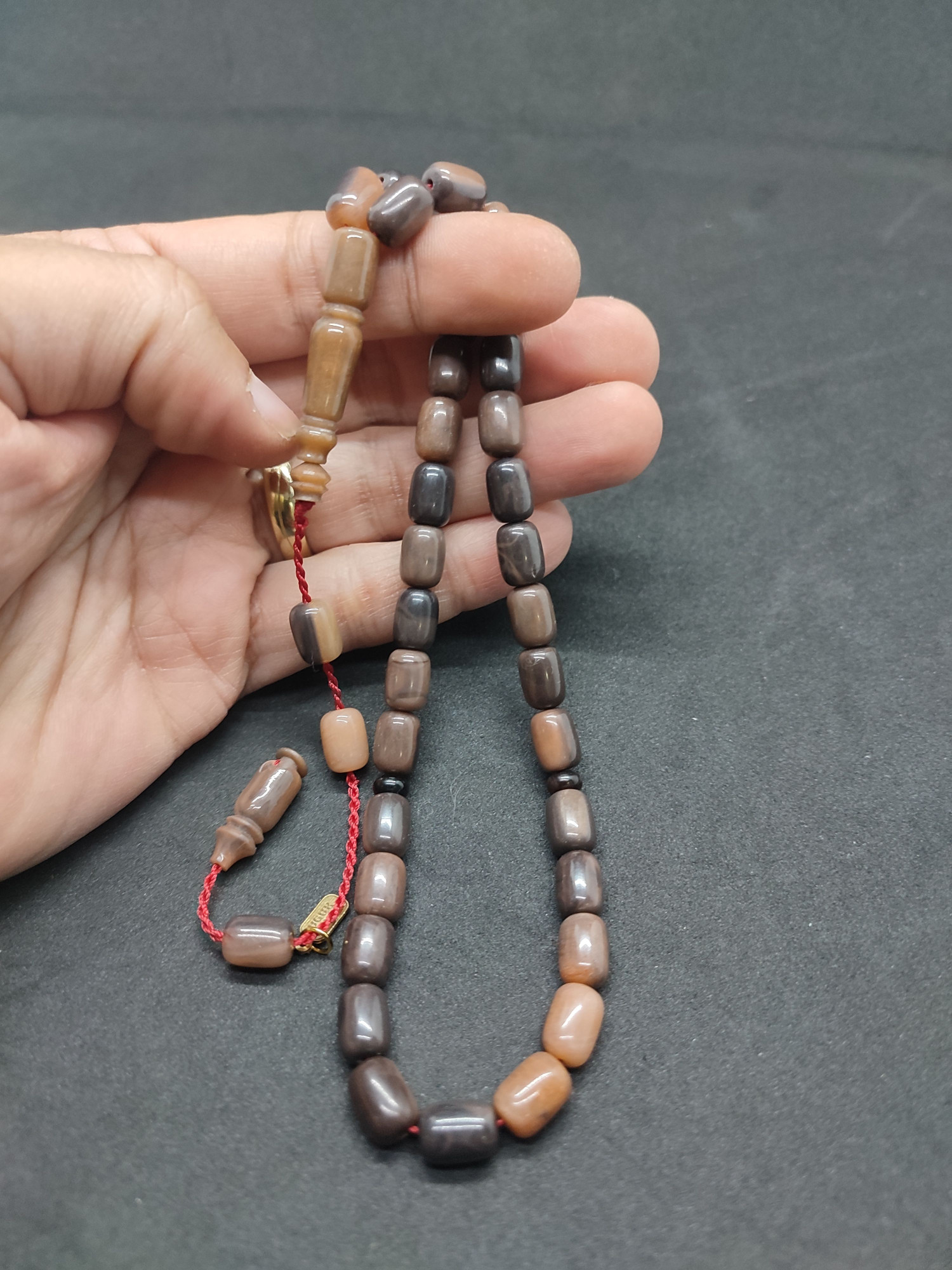 Uğur Şener Usta Eseri El Boy Çift Zımpara Çift Cilalı Sıkma Kehribar Sertifikalı 9535 küçük resim 5