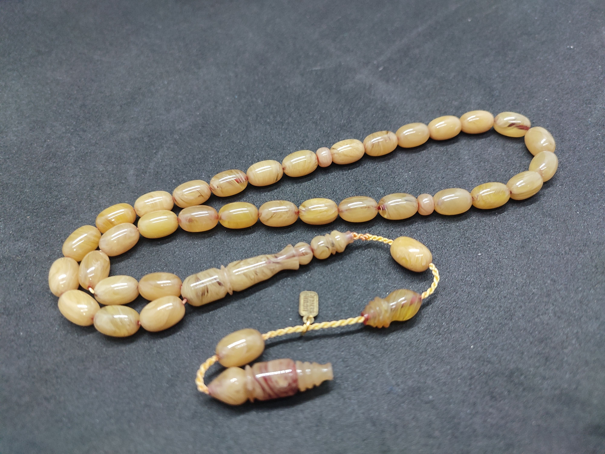 Uğur Şener Usta Eseri Habbeden Yoğun Hareli Sıkma Kehribar Sertifikalı 9536