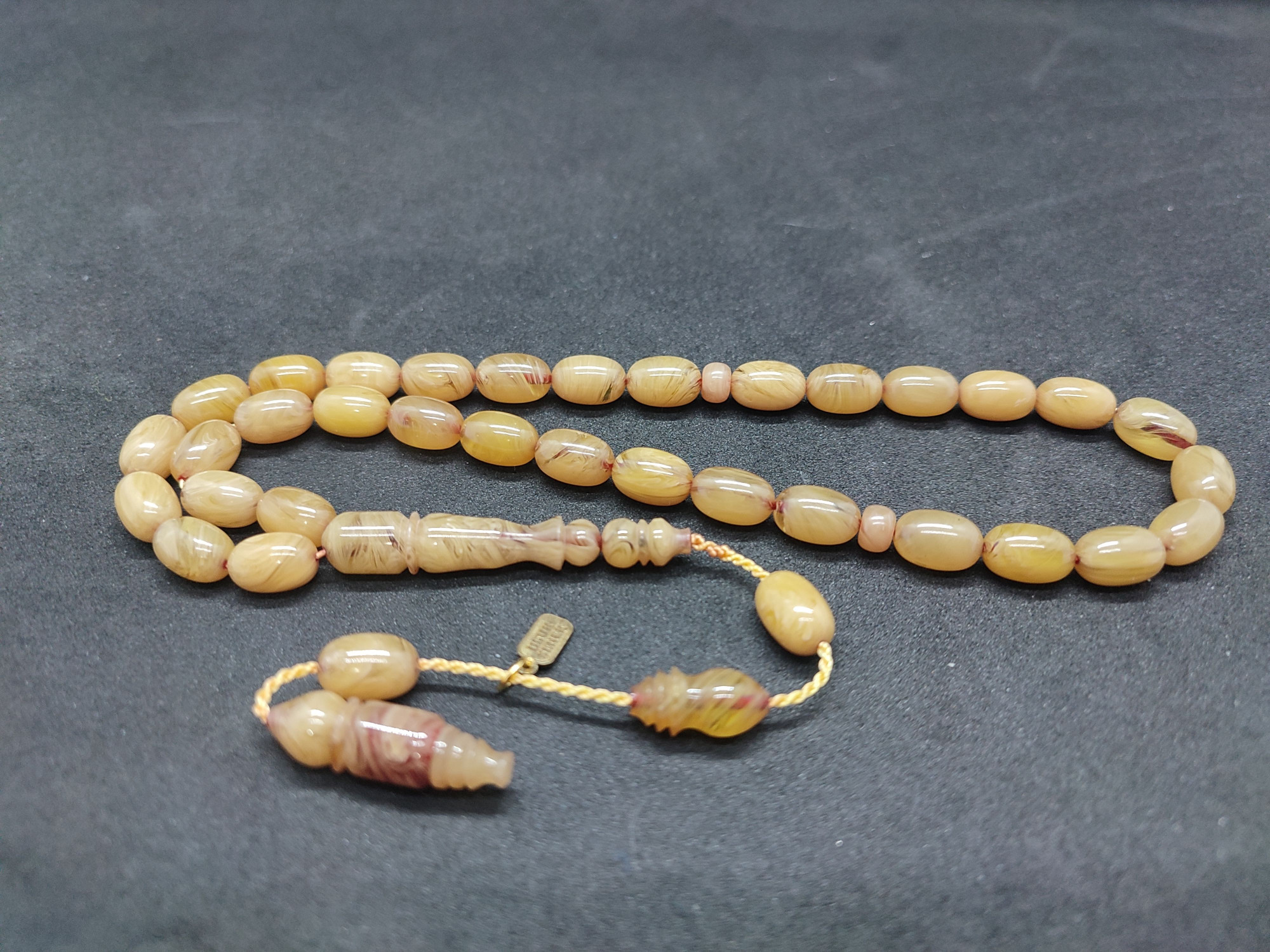 Uğur Şener Usta Eseri Habbeden Yoğun Hareli Sıkma Kehribar Sertifikalı 9536 küçük resim 2