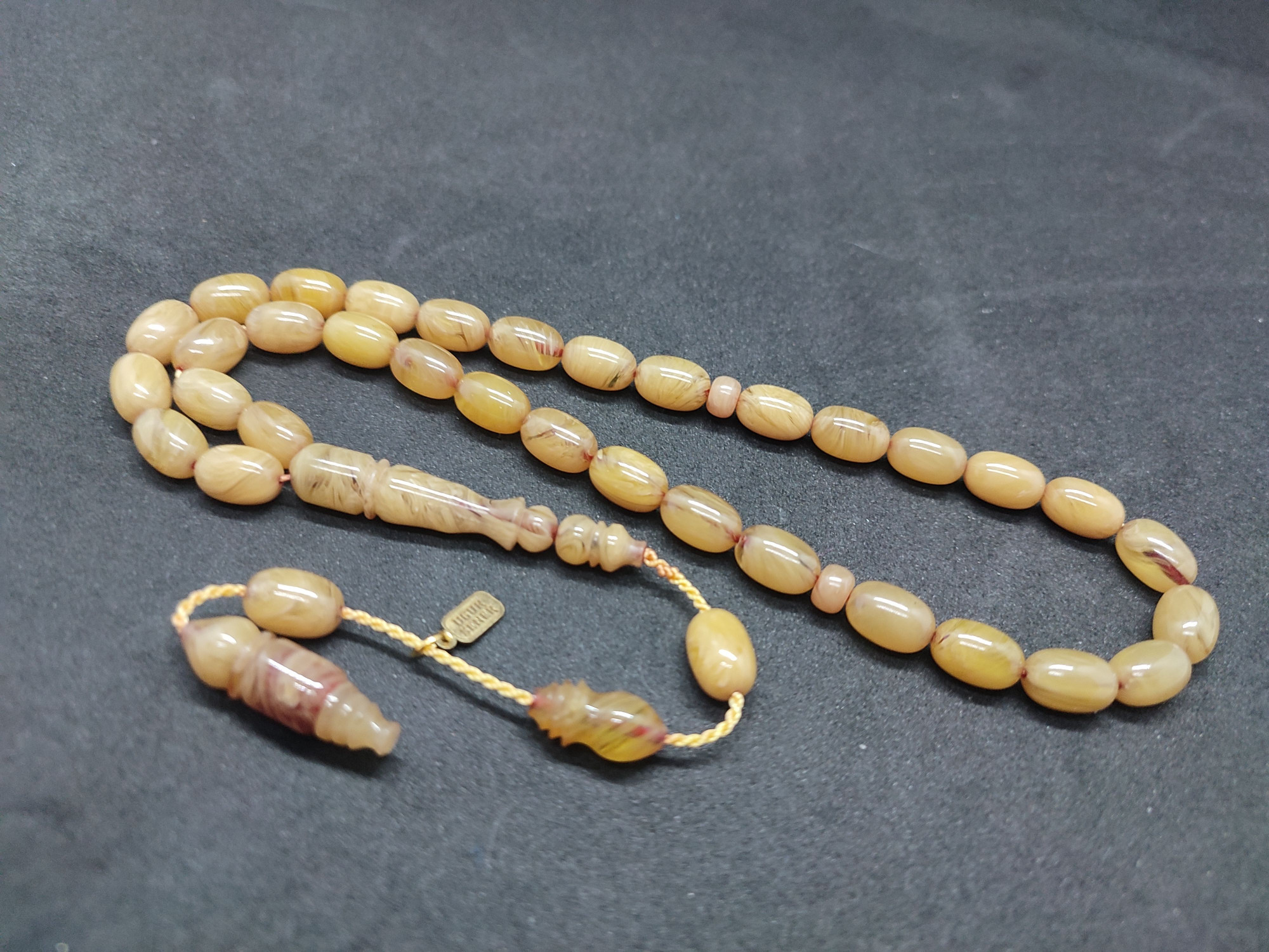 Uğur Şener Usta Eseri Habbeden Yoğun Hareli Sıkma Kehribar Sertifikalı 9536 küçük resim 4