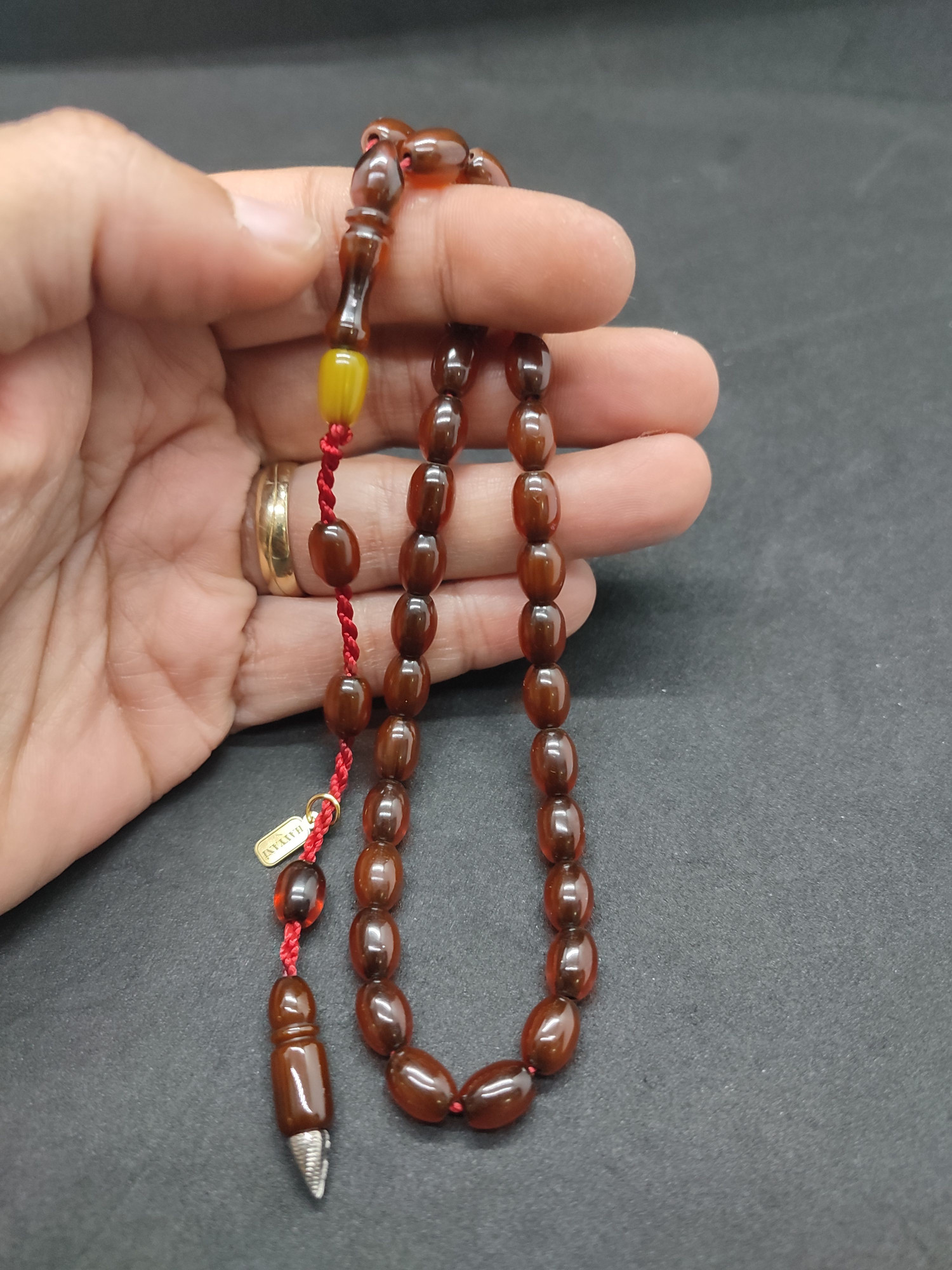 Hayyani Usta Eseri Çift Zımpara Çift Cilalı Sıkma Kehribar Sertifikalı 9539 küçük resim 5