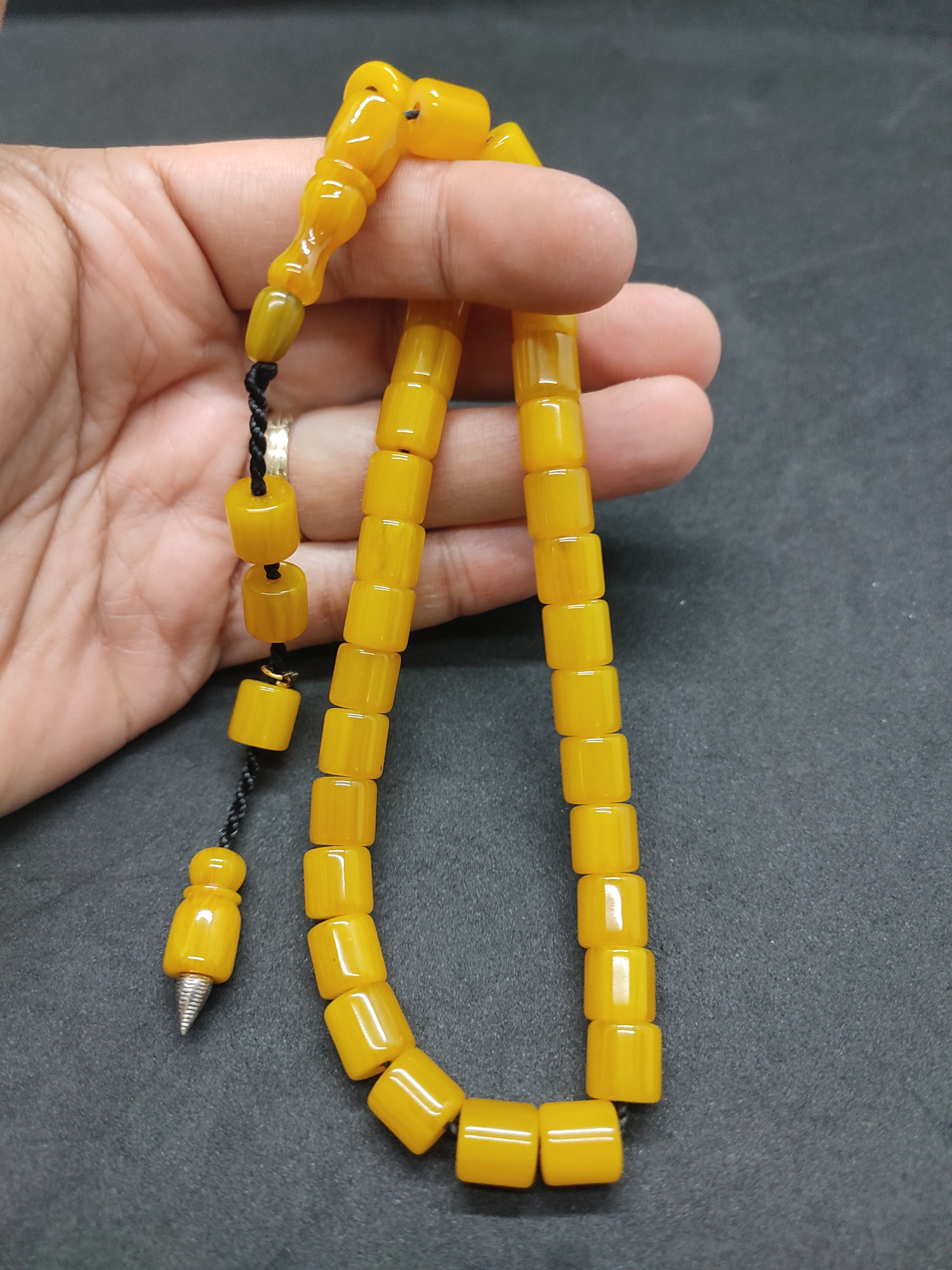 Hayyani Usta Eseri Çift Zımpara Çift Cilalı Sıkma Kehribar Sertifikalı 9541 küçük resim 3