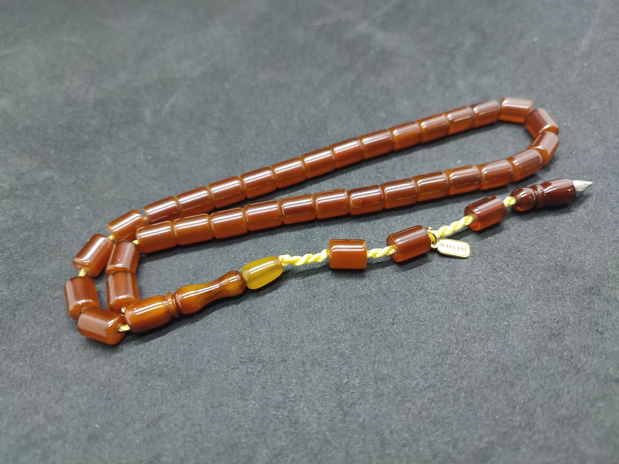 Hayyani Usta Eseri Çift Zımpara Çift Cilalı Sıkma Kehribar Sertifikalı 9544