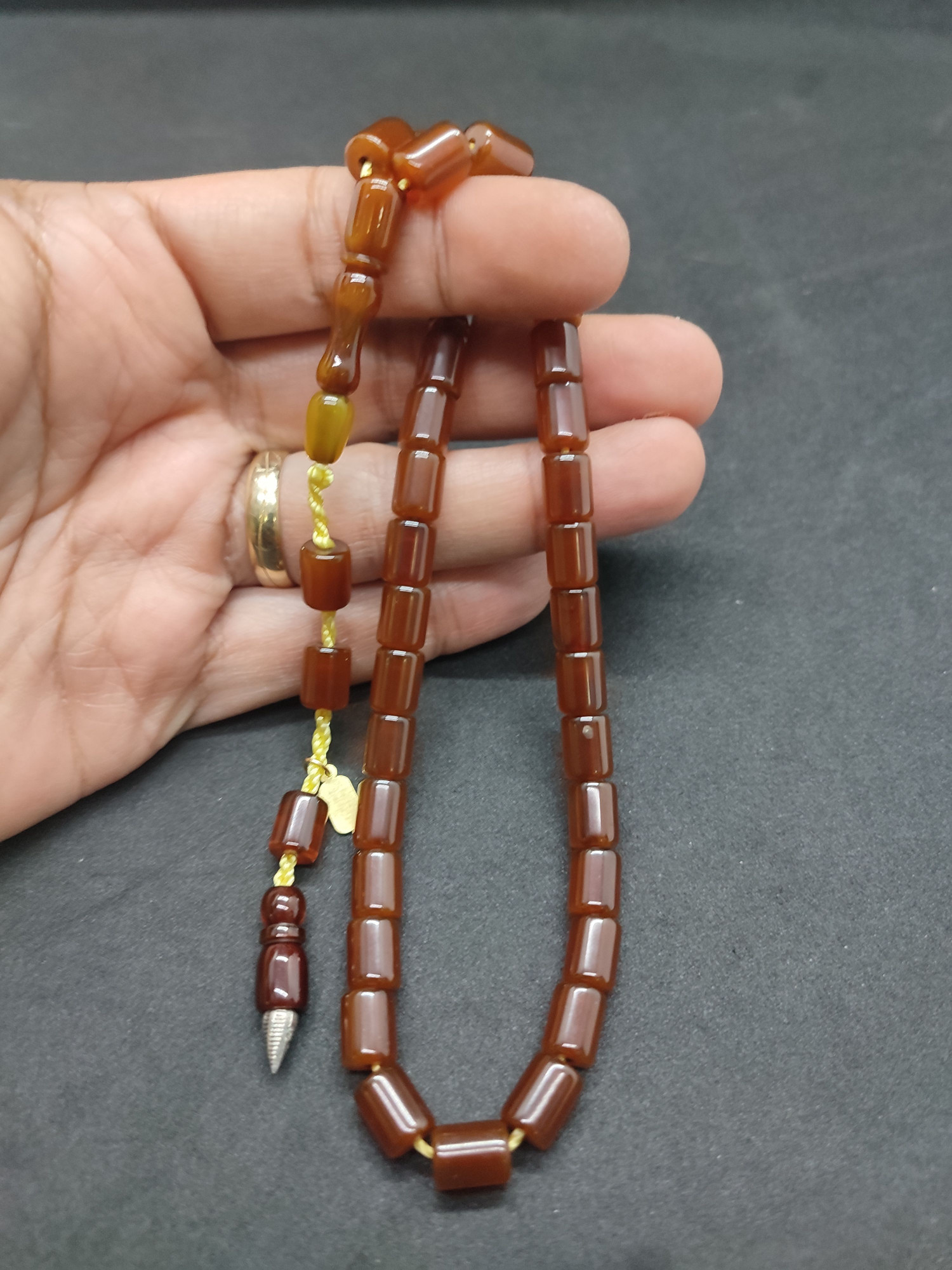 Hayyani Usta Eseri Çift Zımpara Çift Cilalı Sıkma Kehribar Sertifikalı 9544 küçük resim 3