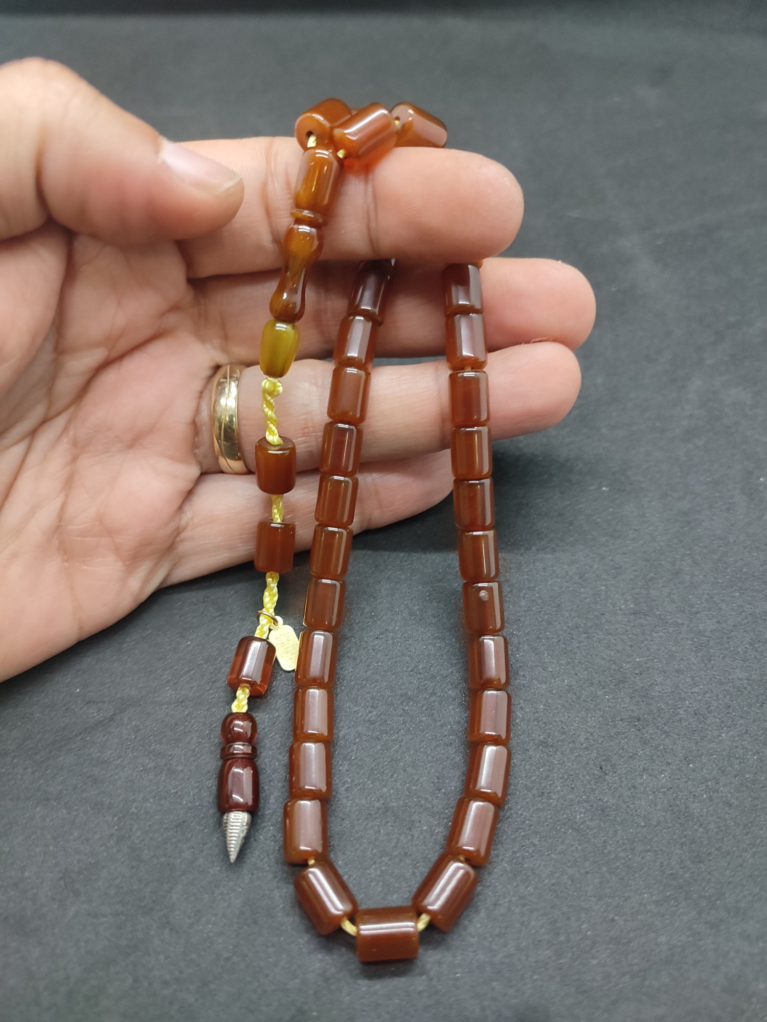 Hayyani Usta Eseri Çift Zımpara Çift Cilalı Sıkma Kehribar Sertifikalı 9544 küçük resim 5