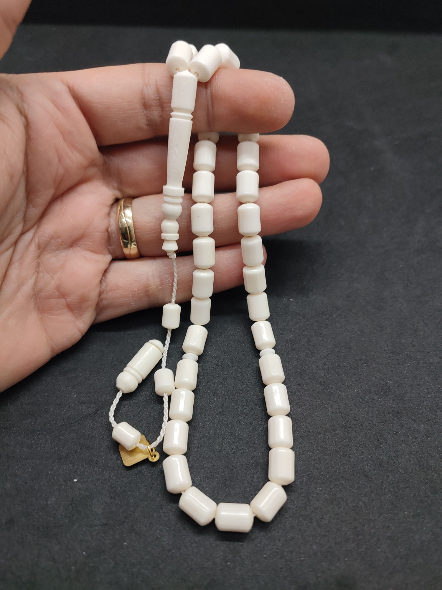 Hakan Kaya Usta Eseri Çift Zımpara Çift Cilalı El Boy Deve Kemiği Sertifikalı 9565 küçük resim 4