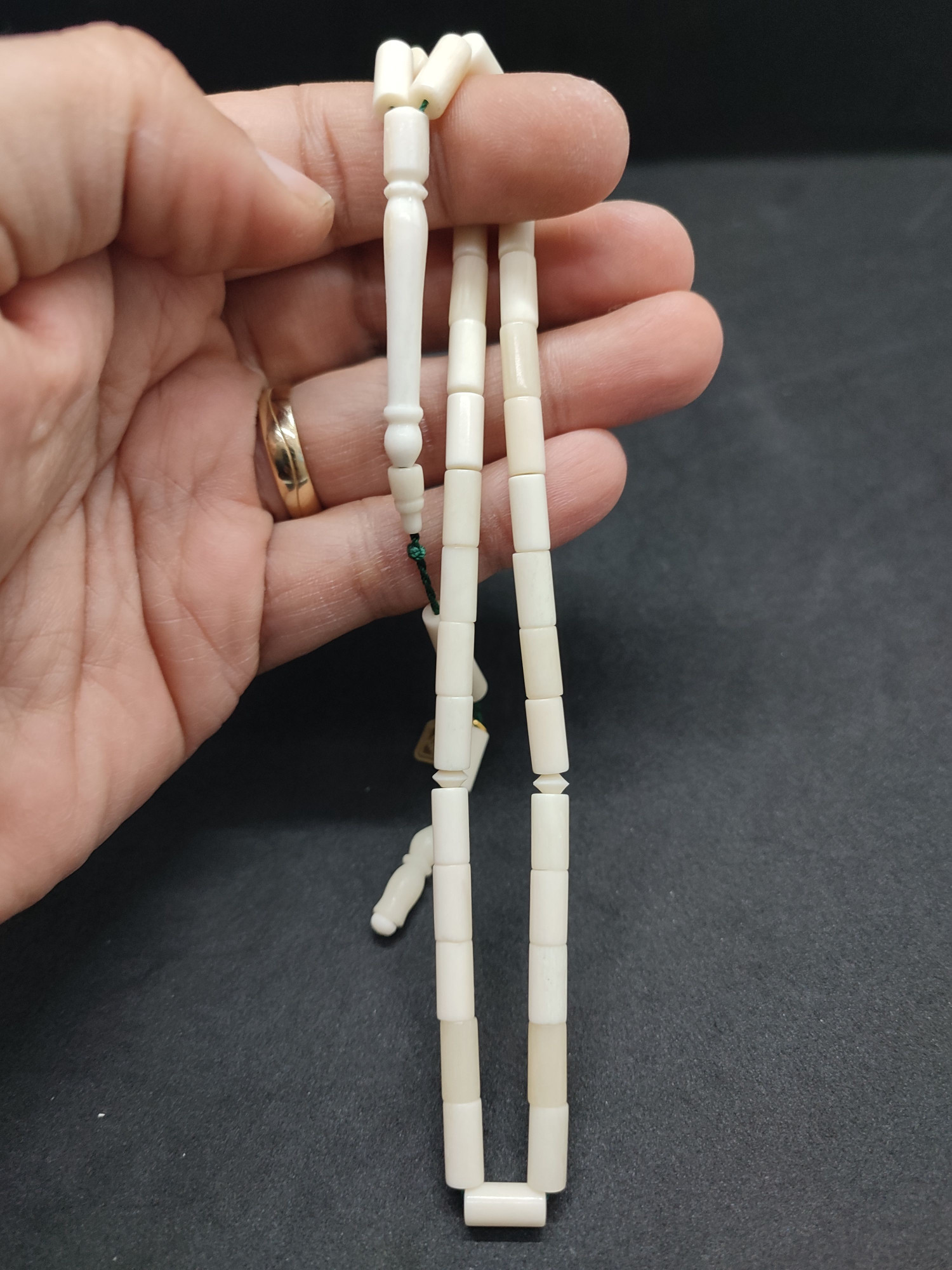 Hakan Kaya Usta Eseri Çift Zımpara Çift Cilalı El Boy Deve Kemiği Sertifikalı 9567 küçük resim 2