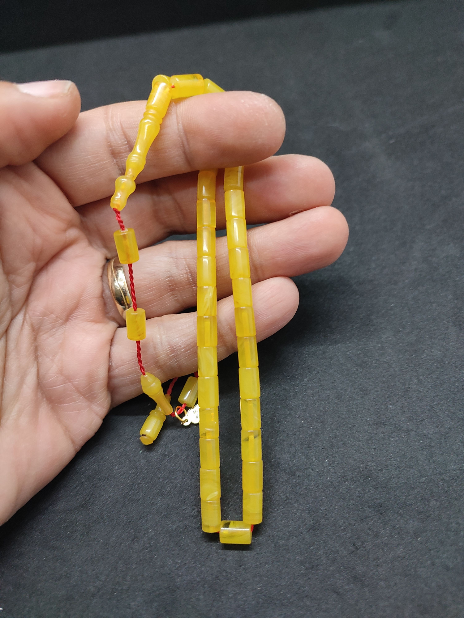 Mehmet Mercan Usta Eseri Bilek Boy (Küçük Boy) Ok Gibi Bir Sıkma Kehribar Sertifikalı 9568 küçük resim 3