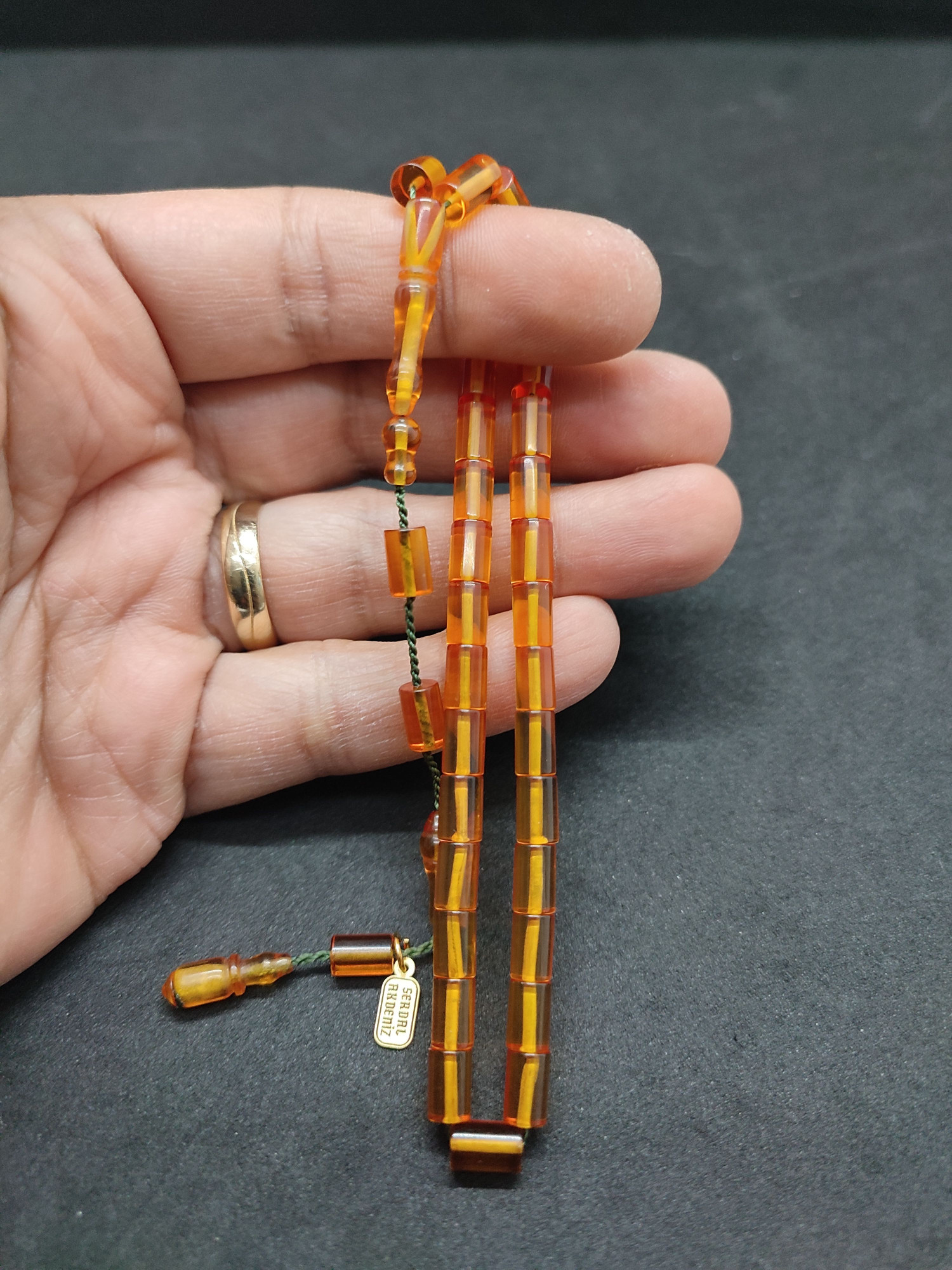 Serdal Akdeniz Usta Eseri Bilek Boy (Küçük Boy) Ok Gibi Bir Ateş-i Kehribar Sertifikalı 9570 küçük resim 2