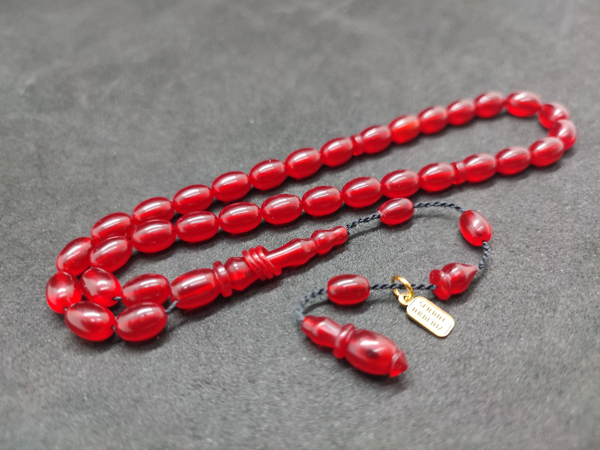 Serdal Akdeniz Usta Eseri İmame Halkalı El Boy Objeden Ateş-i Kehribar Sertifikalı 9573