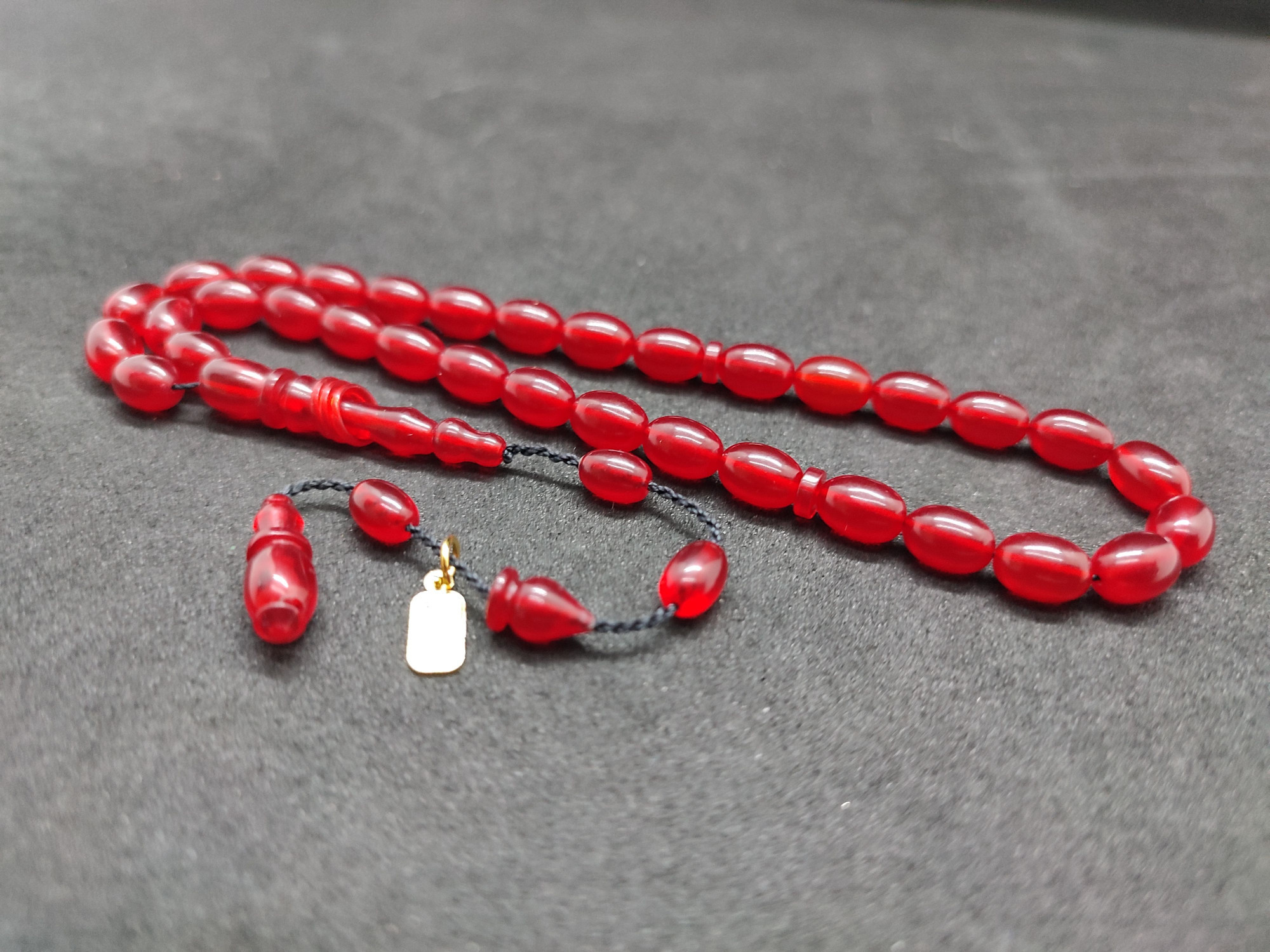 Serdal Akdeniz Usta Eseri İmame Halkalı El Boy Objeden Ateş-i Kehribar Sertifikalı 9573 küçük resim 4