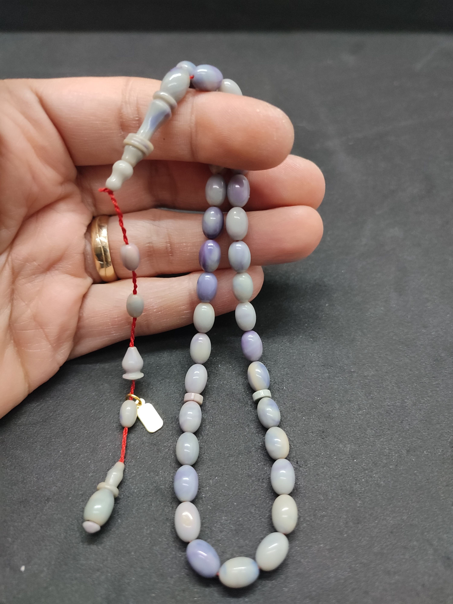 Serdal Akdeniz Usta Eseri İmame Halkalı El Boy Objeden Katalin Sertifikalı 9575 küçük resim 3