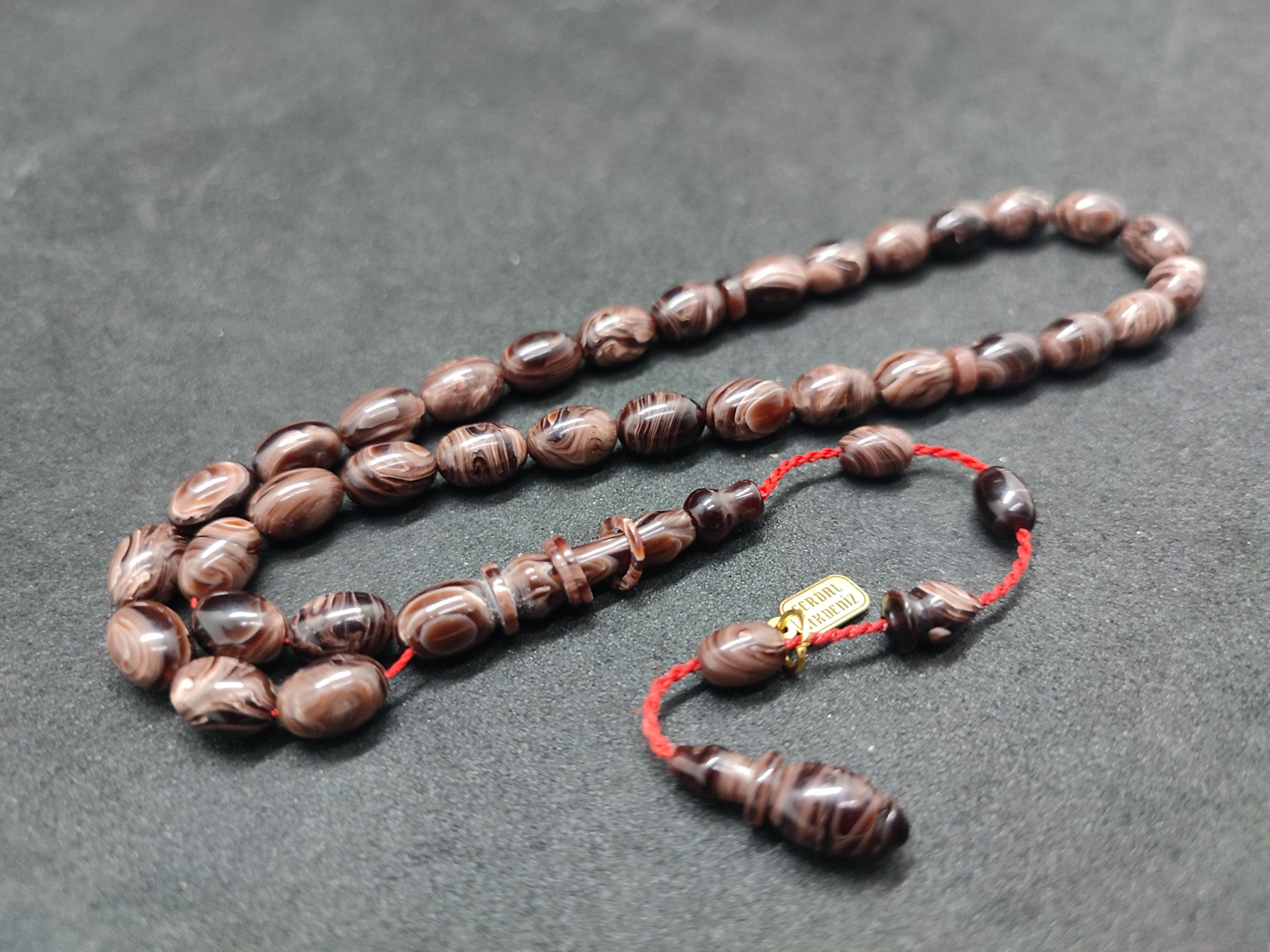 Serdal Akdeniz Usta Eseri İmame Halkalı El Boy Objeden Katalin Sertifikalı 9576 küçük resim 2