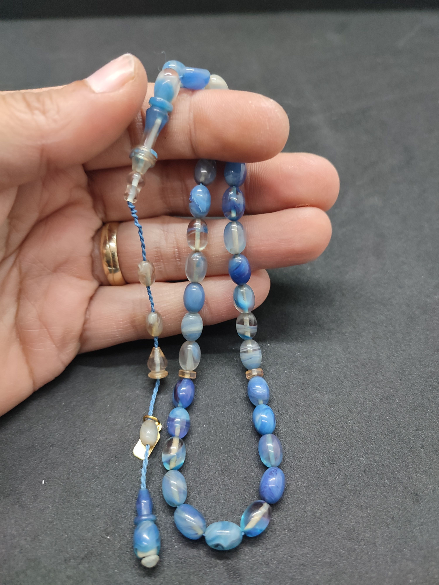 Serdal Akdeniz Usta Eseri İmame Halkalı El Boy Objeden Katalin Sertifikalı 9577 küçük resim 5