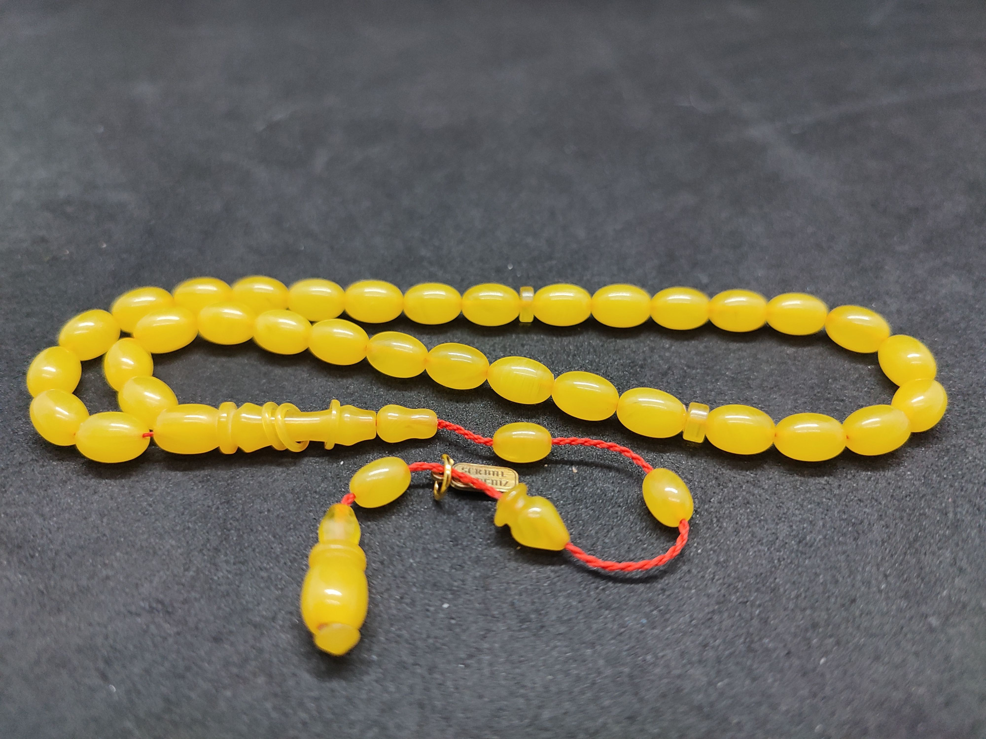 Serdal Akdeniz Usta Eseri İmame Halkalı El Boy Sıkma Kehribar Sertifikalı 9579