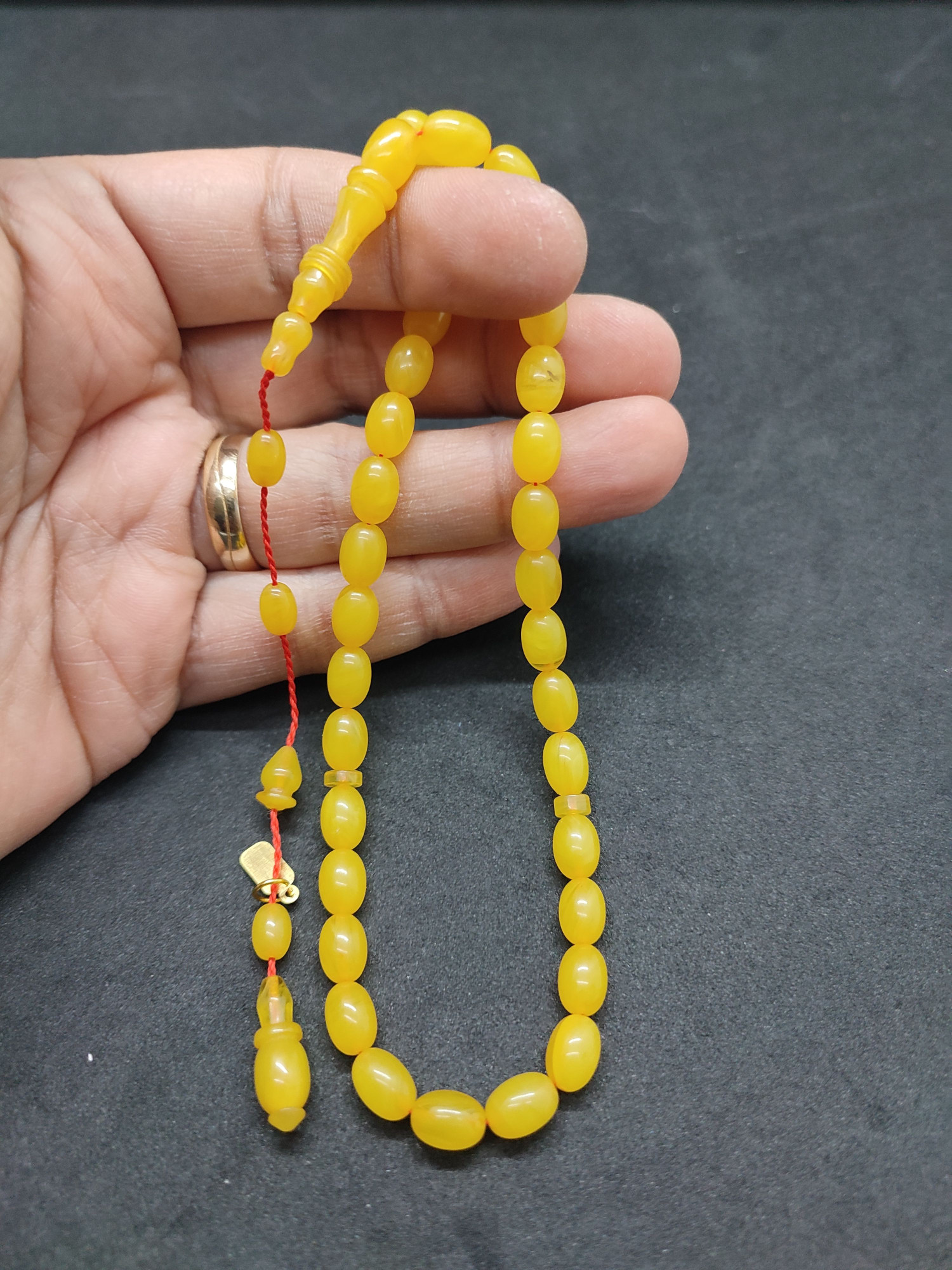 Serdal Akdeniz Usta Eseri İmame Halkalı El Boy Sıkma Kehribar Sertifikalı 9579 küçük resim 4