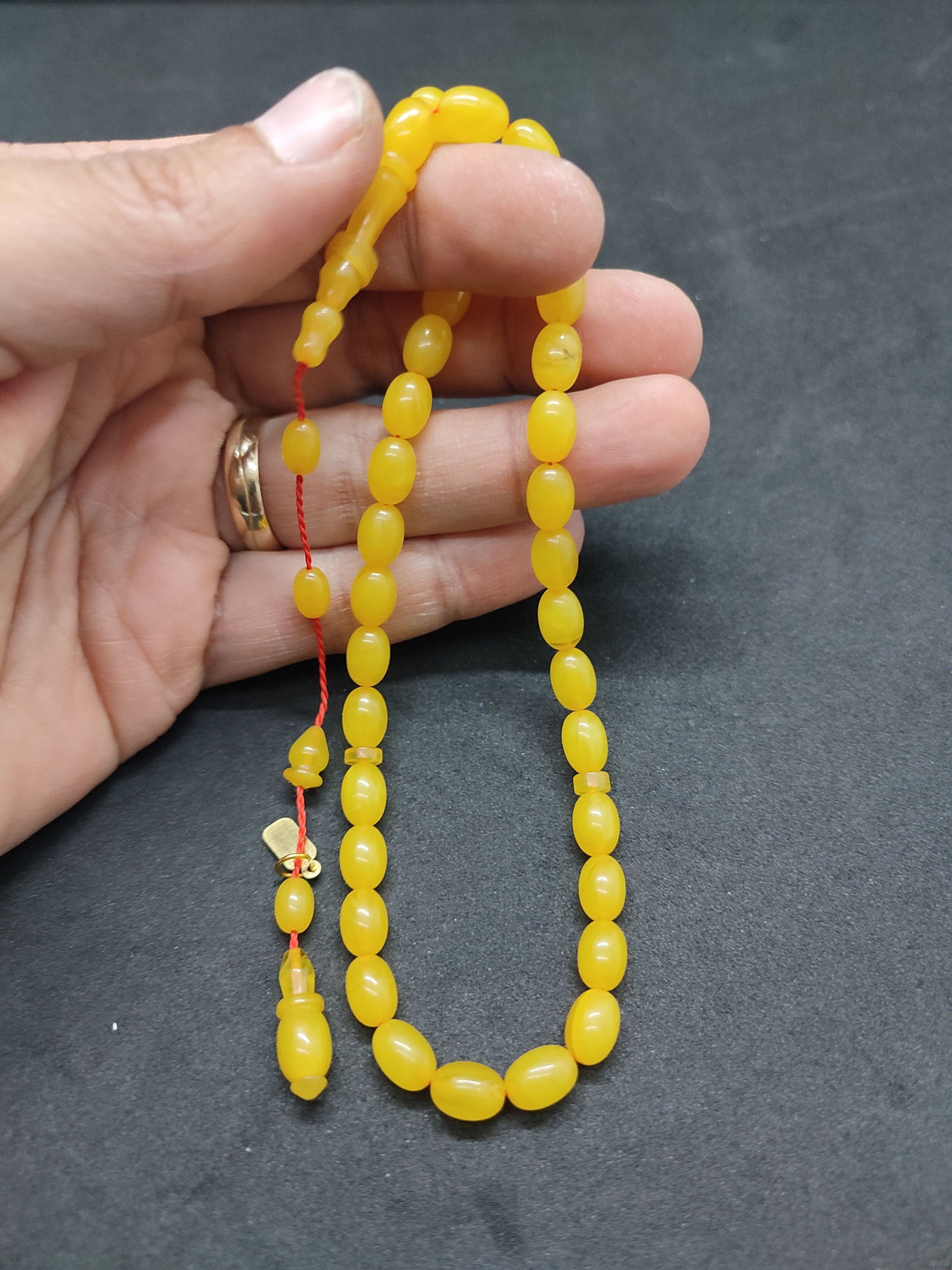 Serdal Akdeniz Usta Eseri İmame Halkalı El Boy Sıkma Kehribar Sertifikalı 9579 küçük resim 5