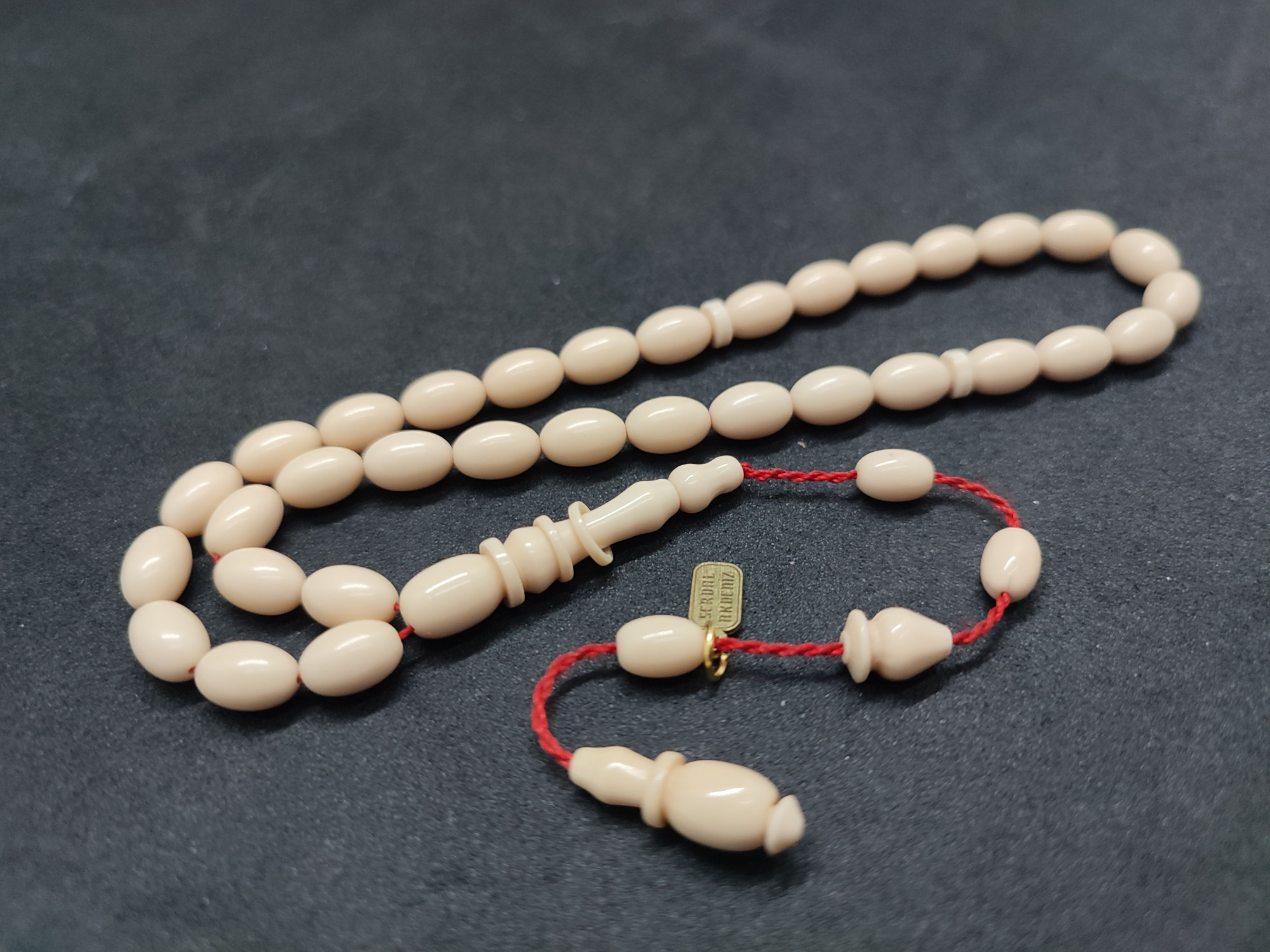 Serdal Akdeniz Usta Eseri İmame Halkalı El Boy Sıkma Kehribar Sertifikalı 9580 küçük resim 2