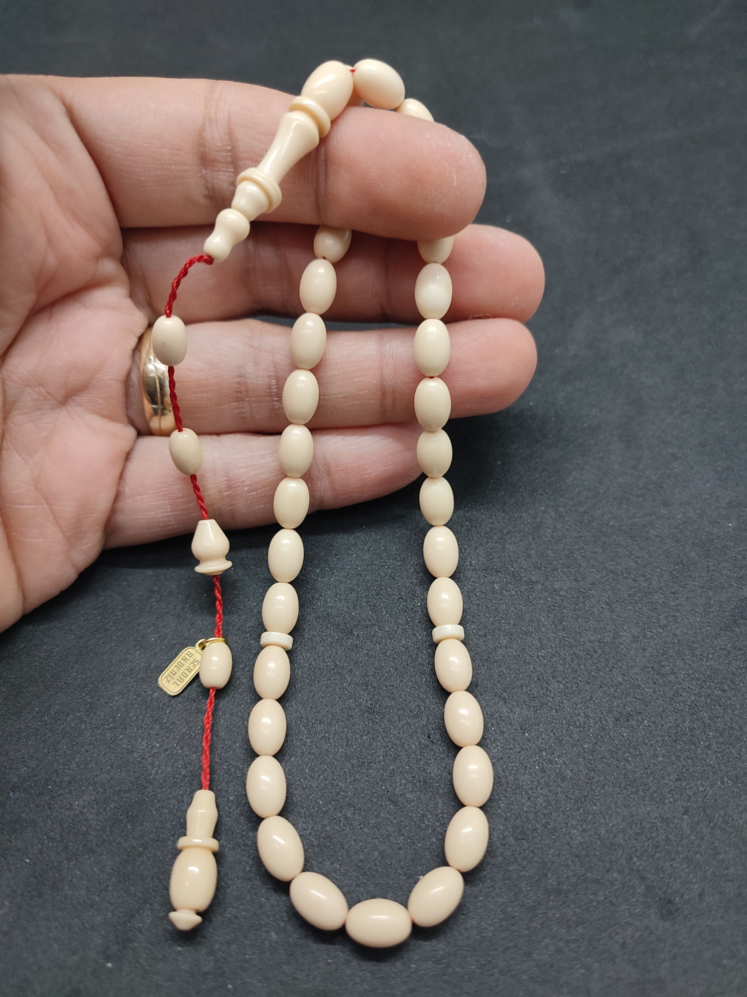 Serdal Akdeniz Usta Eseri İmame Halkalı El Boy Sıkma Kehribar Sertifikalı 9580 küçük resim 4