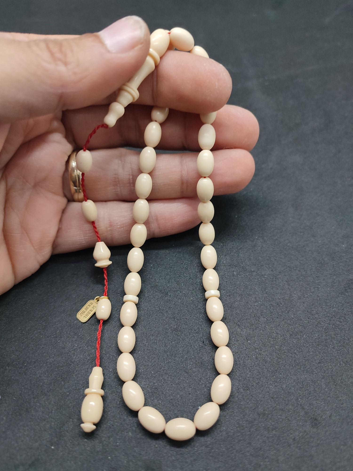 Serdal Akdeniz Usta Eseri İmame Halkalı El Boy Sıkma Kehribar Sertifikalı 9580 küçük resim 5