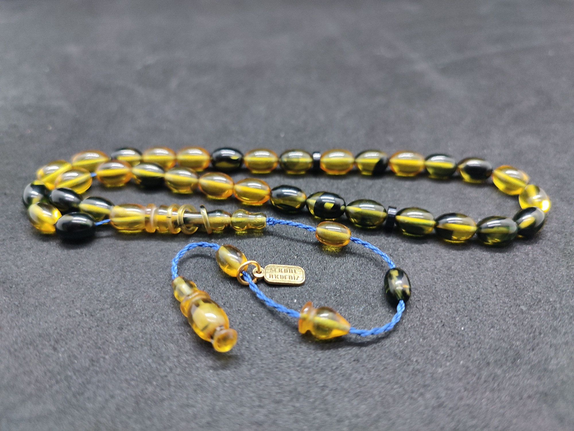 Serdal Akdeniz Usta Eseri İmame Halkalı El Boy Sıkma Kehribar Sertifikalı 9581 küçük resim 2