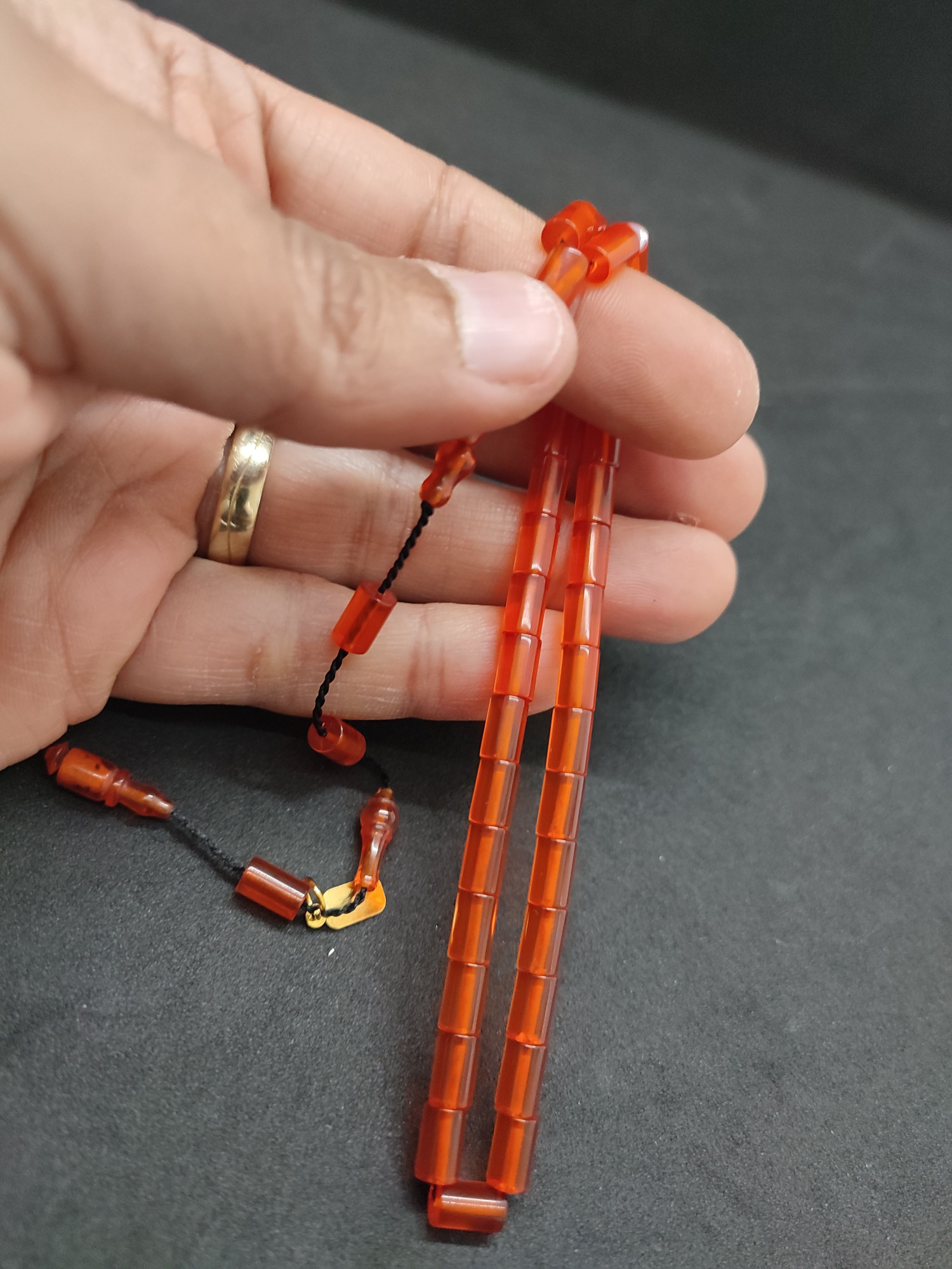 Serdal Akdeniz Usta Eseri Bilek Boy (Küçük Boy) Ok Gibi Bir Yemen Zar Kehribar Sertifikalı 9586 küçük resim 2