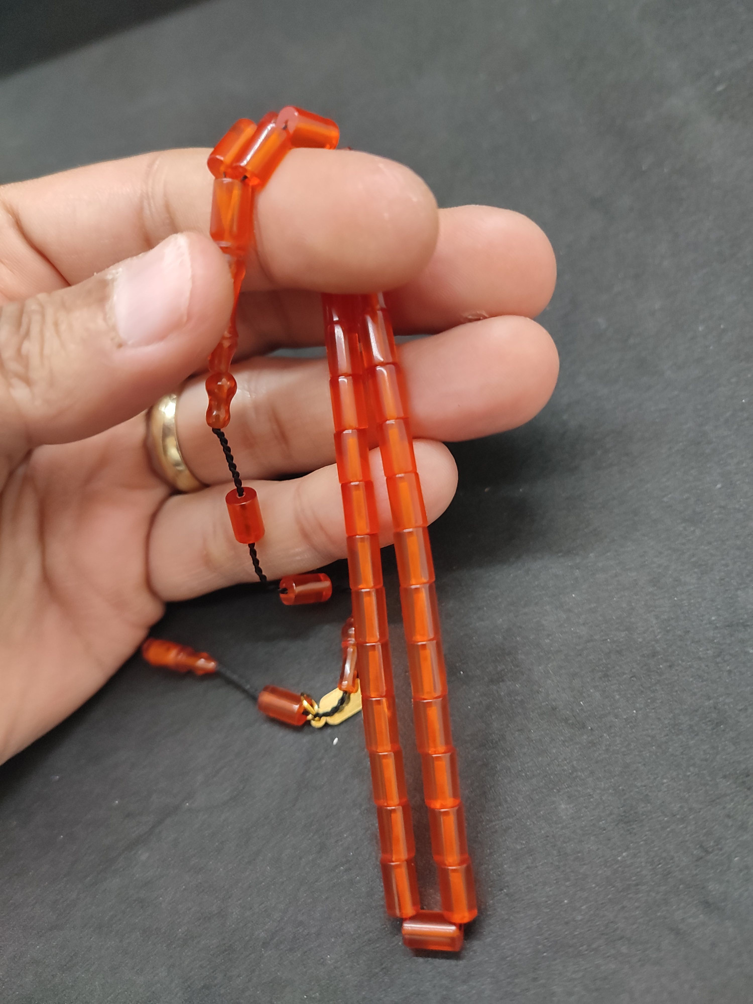 Serdal Akdeniz Usta Eseri Bilek Boy (Küçük Boy) Ok Gibi Bir Yemen Zar Kehribar Sertifikalı 9586 küçük resim 3