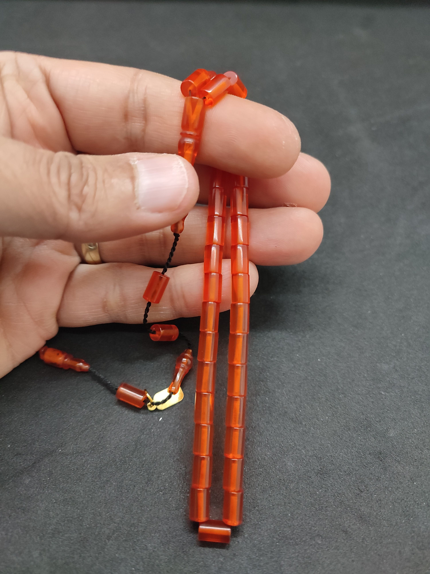 Serdal Akdeniz Usta Eseri Bilek Boy (Küçük Boy) Ok Gibi Bir Yemen Zar Kehribar Sertifikalı 9586 küçük resim 4