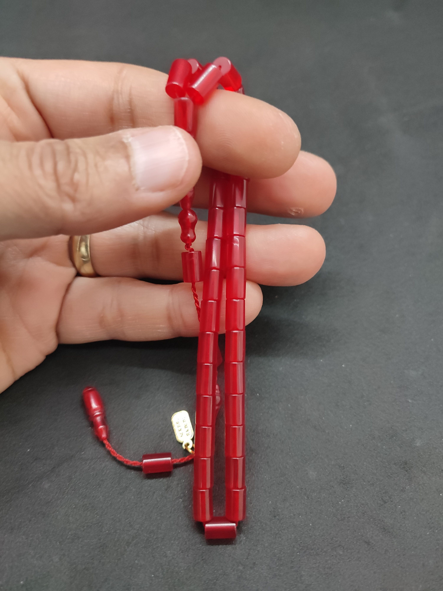 Serdal Akdeniz Usta Eseri Bilek Boy (Küçük Boy) Ok Gibi Bir Yemen Zar Kehribar Sertifikalı 9587 küçük resim 3